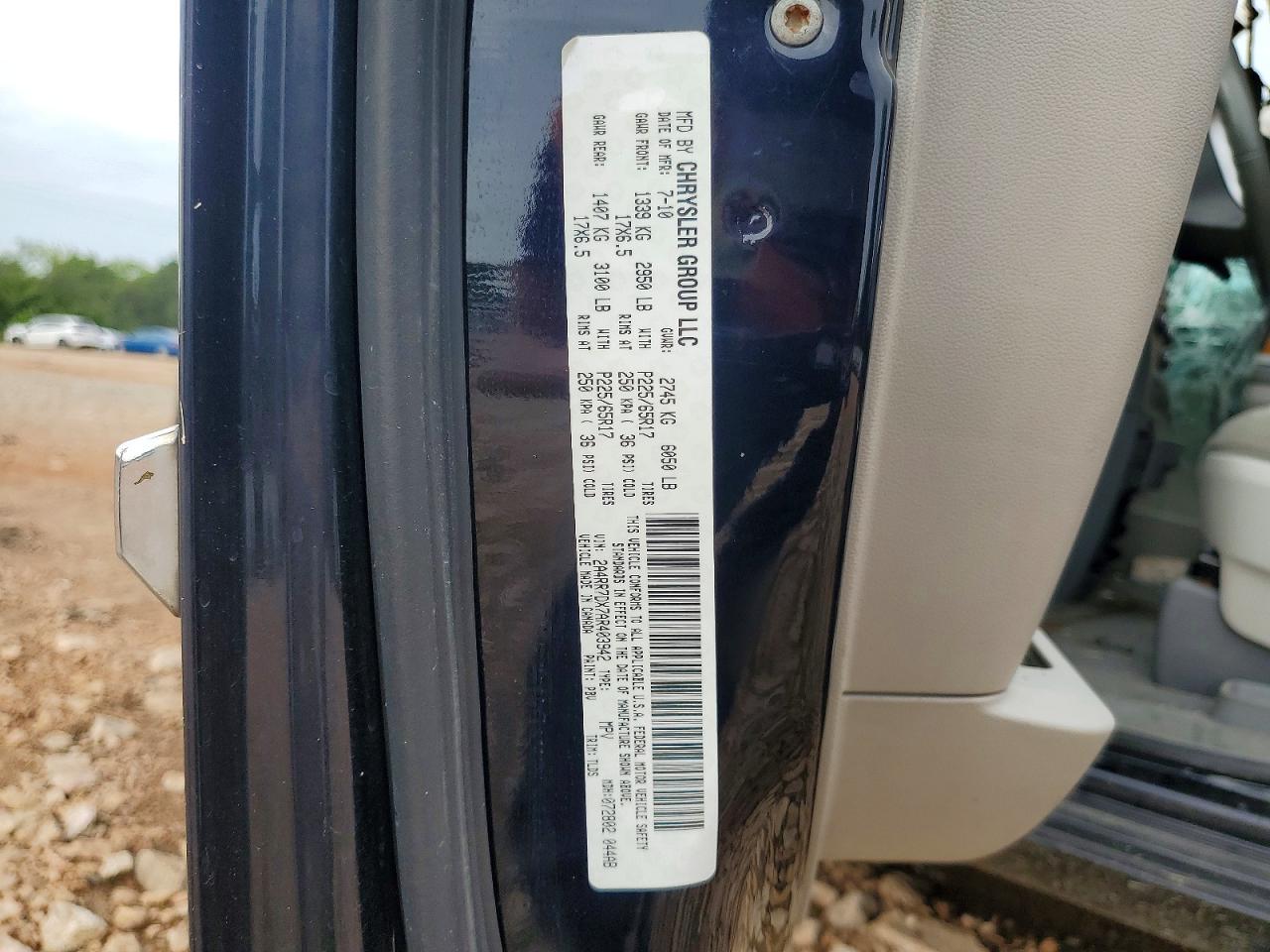 2010 Chrysler Town & Country Limited Black vin: 2A4RR7DX7AR403942