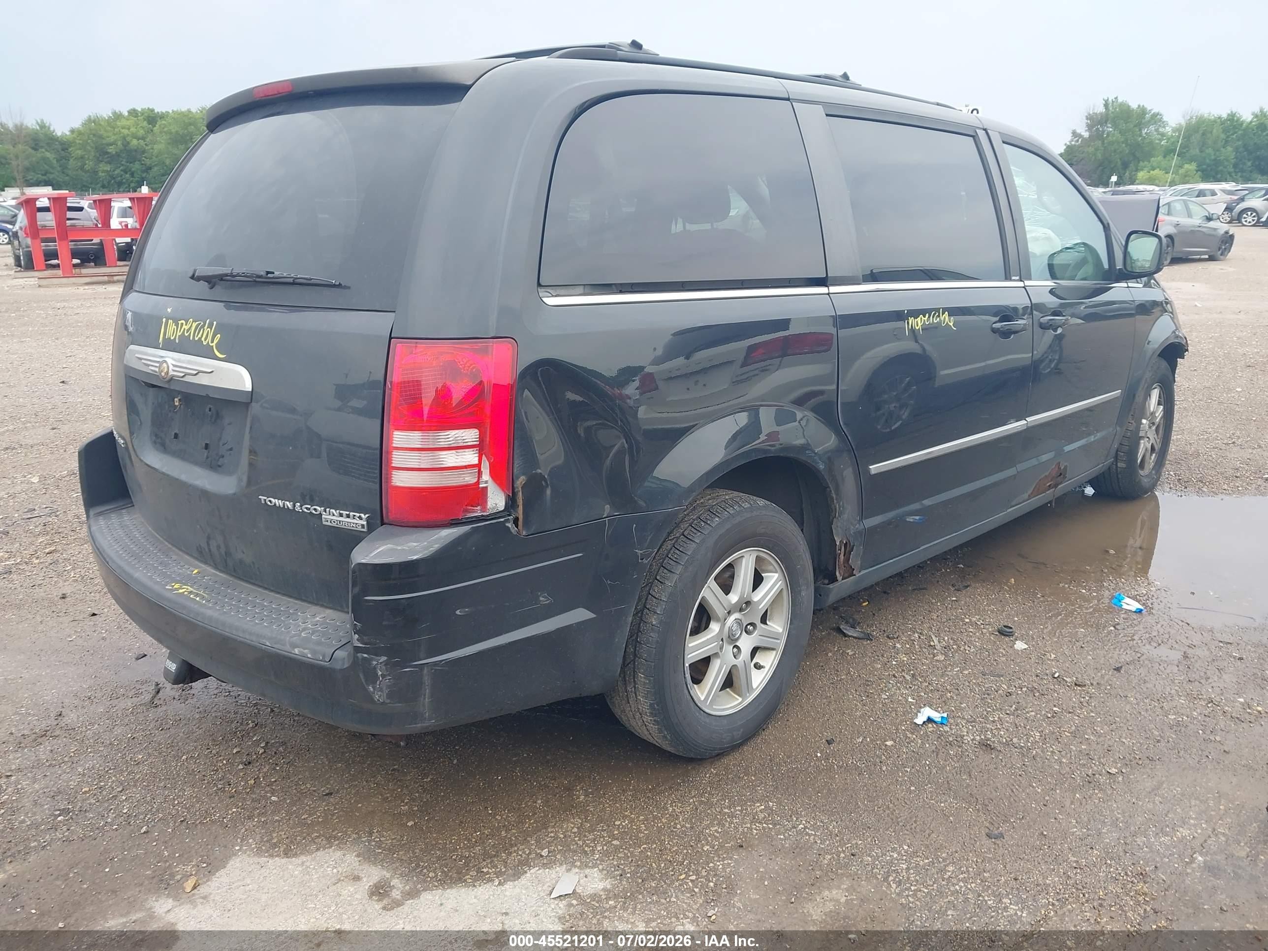 2010 Chrysler Town & Country Touring Plus Black vin: 2A4RR8D14AR496047