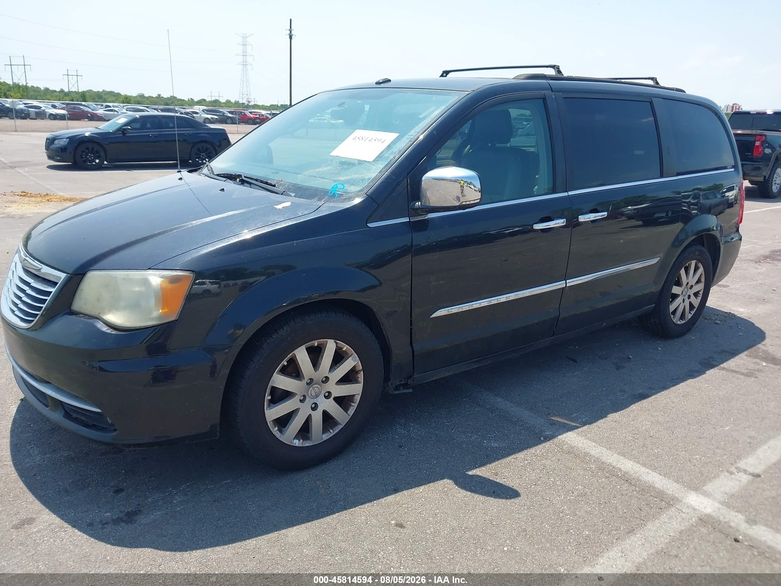 2011 Chrysler Town & Country Touring-l Black vin: 2A4RR8DG7BR684065
