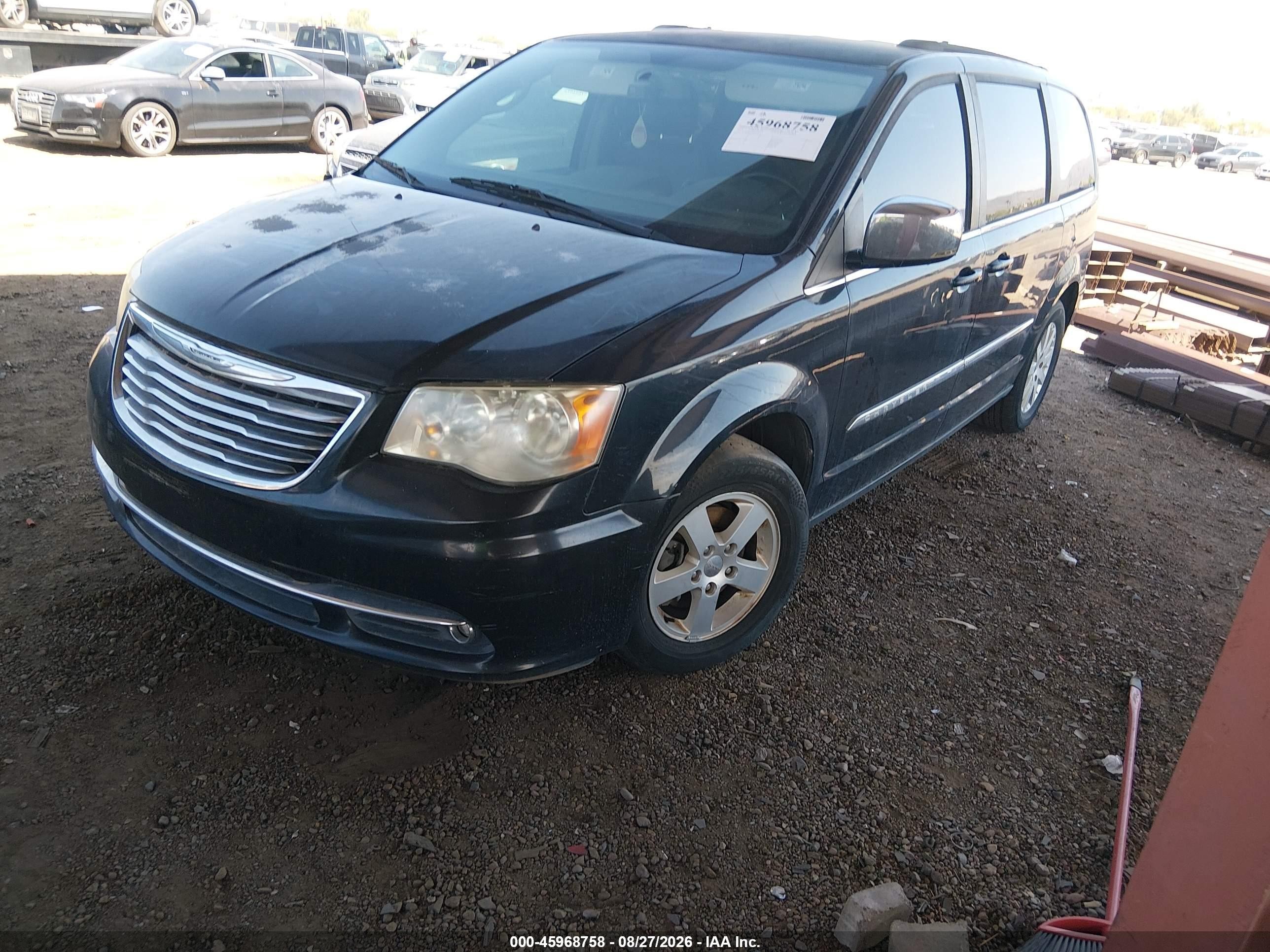 2011 Chrysler Town & Country Touring-l Black vin: 2A4RR8DG8BR714271