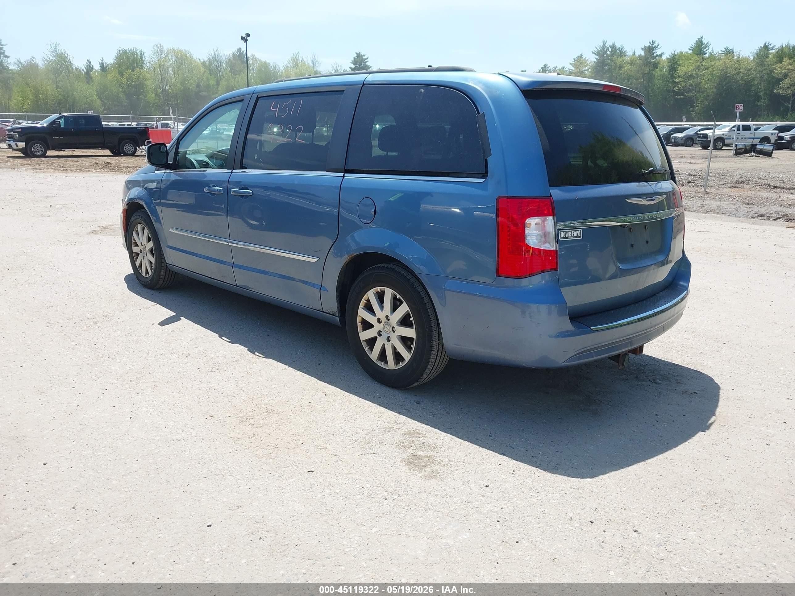 2011 Chrysler Town & Country Touring-l Blue vin: 2A4RR8DG8BR785986