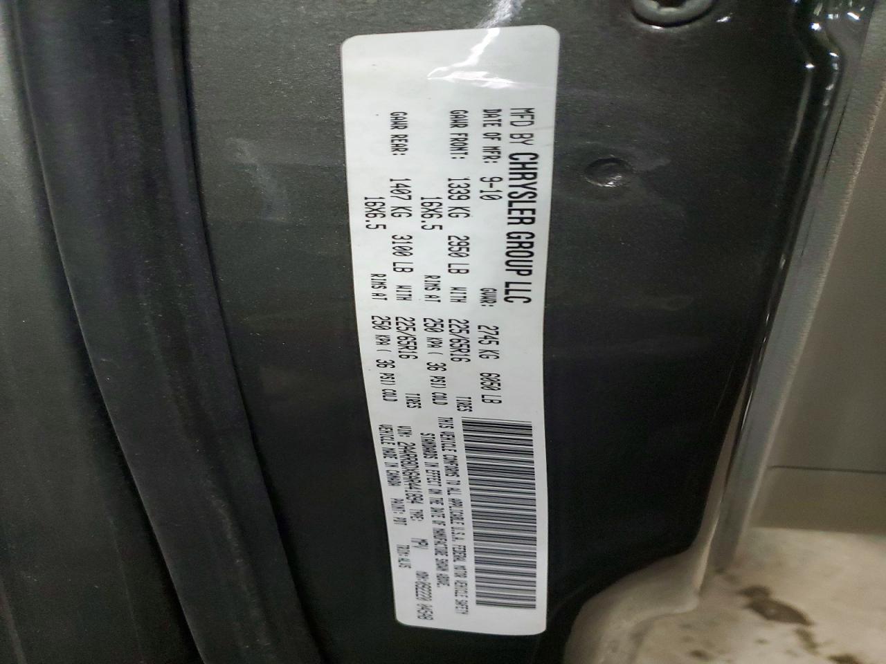 2010 Chrysler Town & Country Touring Plus Gray vin: 2A4RR8DX6AR441894