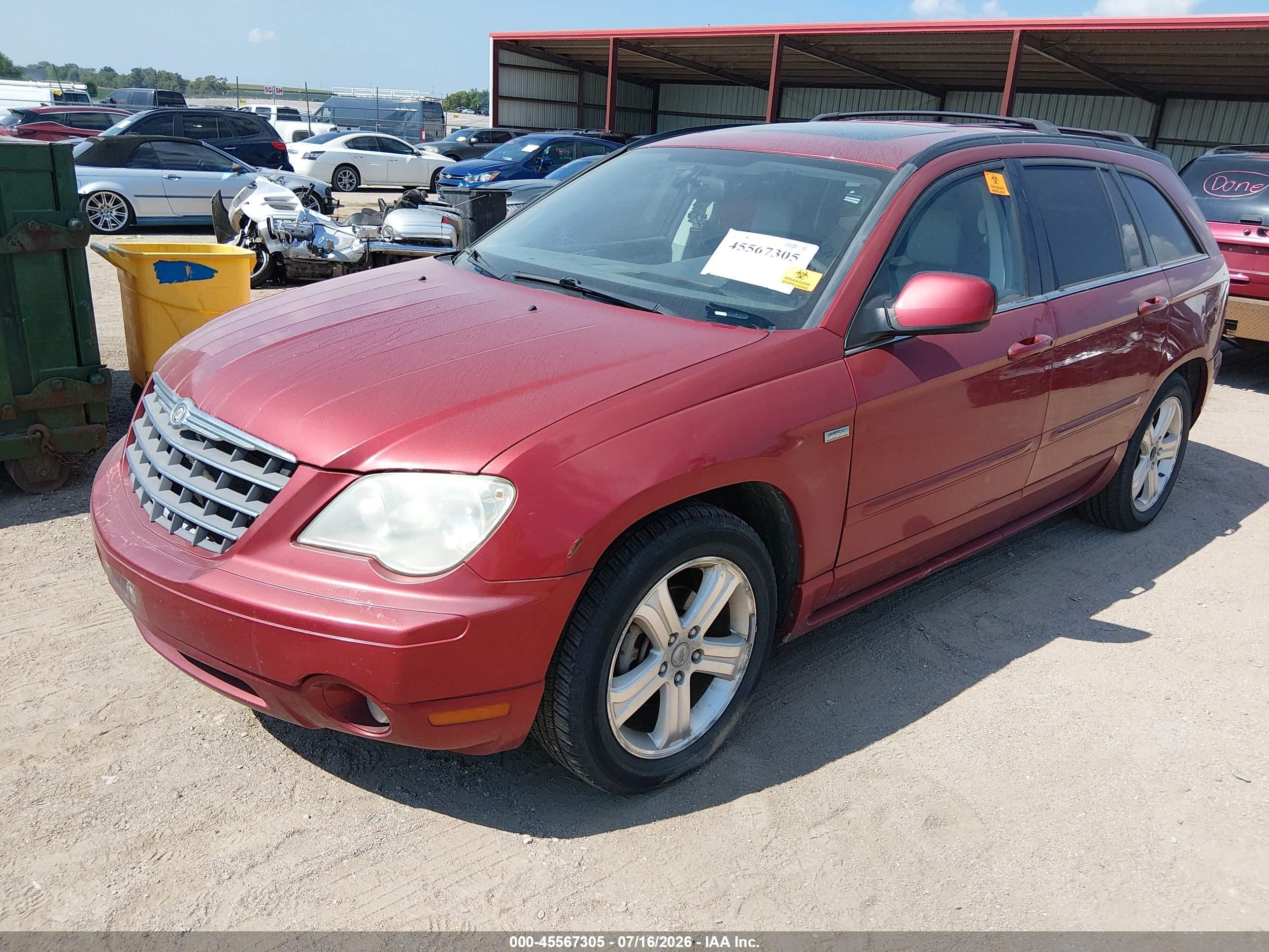 2008 Chrysler Pacifica Touring Red vin: 2A8GF68XX8R668500