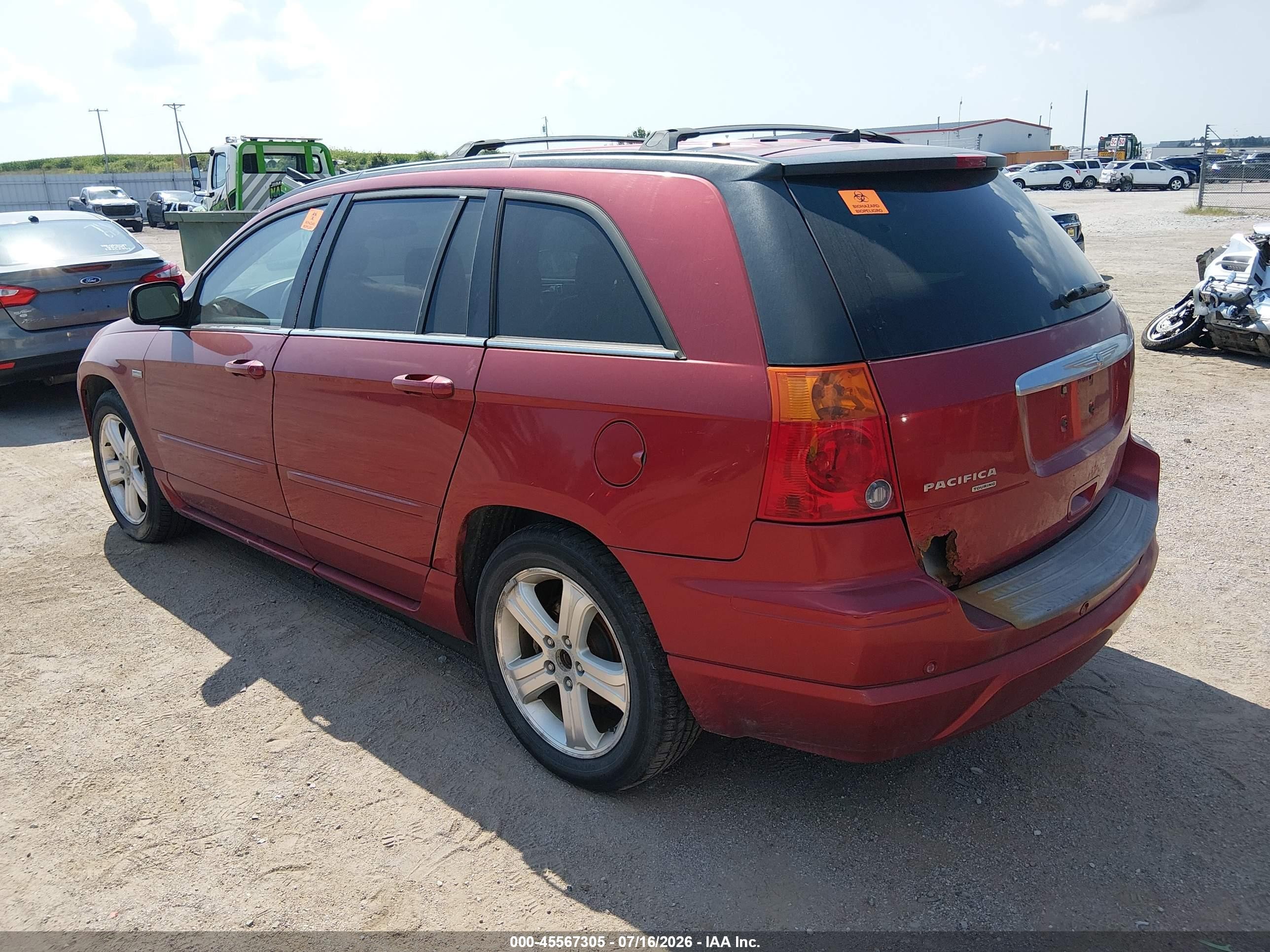 2008 Chrysler Pacifica Touring Red vin: 2A8GF68XX8R668500