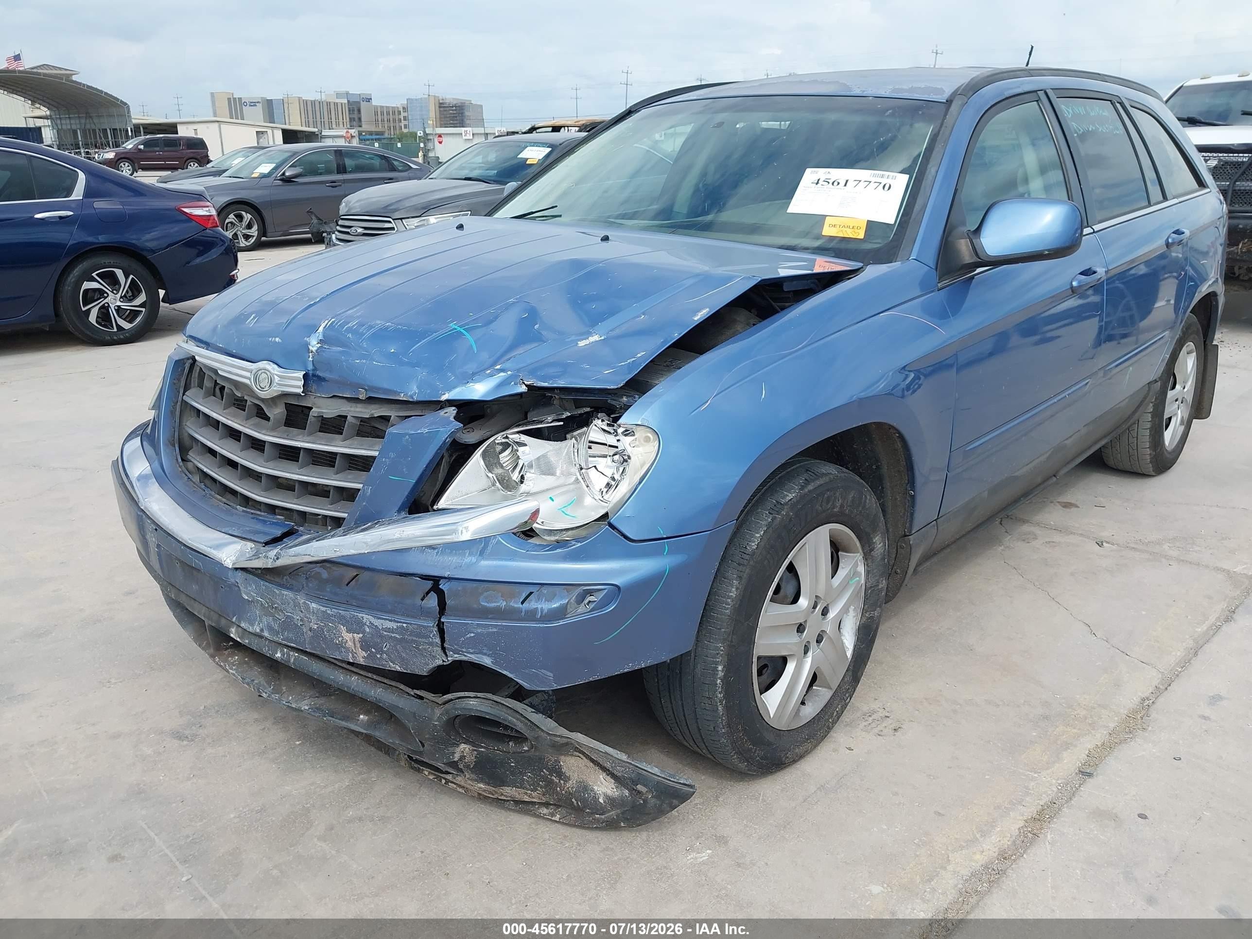2007 Chrysler Pacifica Touring Blue vin: 2A8GM68X87R162202