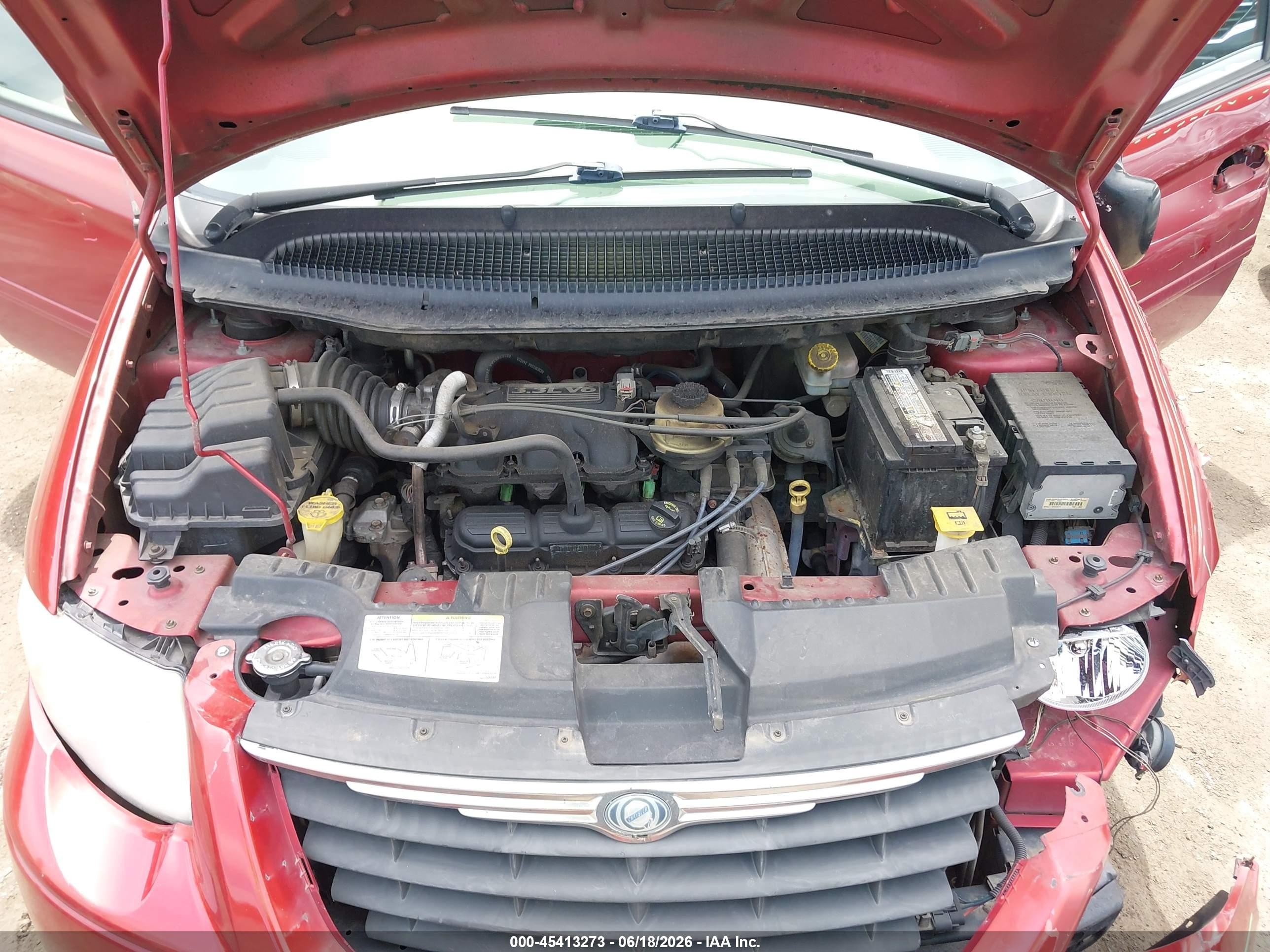 2007 Chrysler Town & Country Lx Red vin: 2A8GP44R07R238871