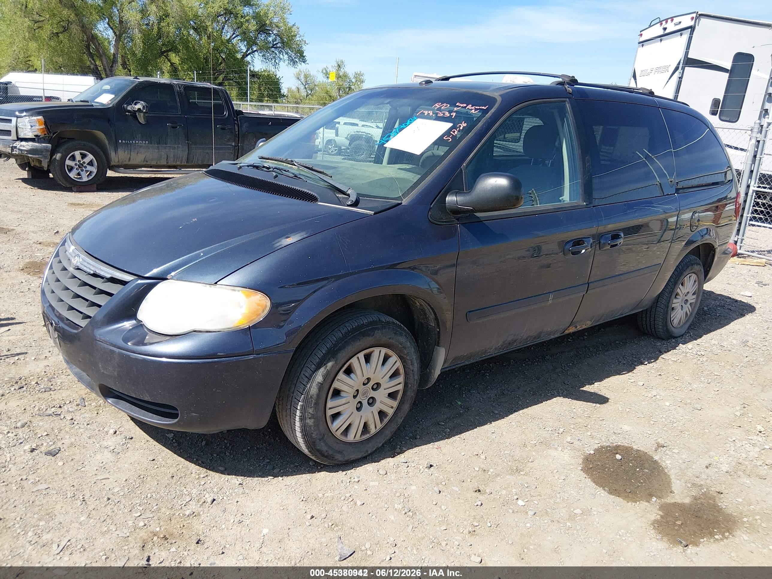 2007 Chrysler Town & Country Lx Blue vin: 2A8GP44R17R122529