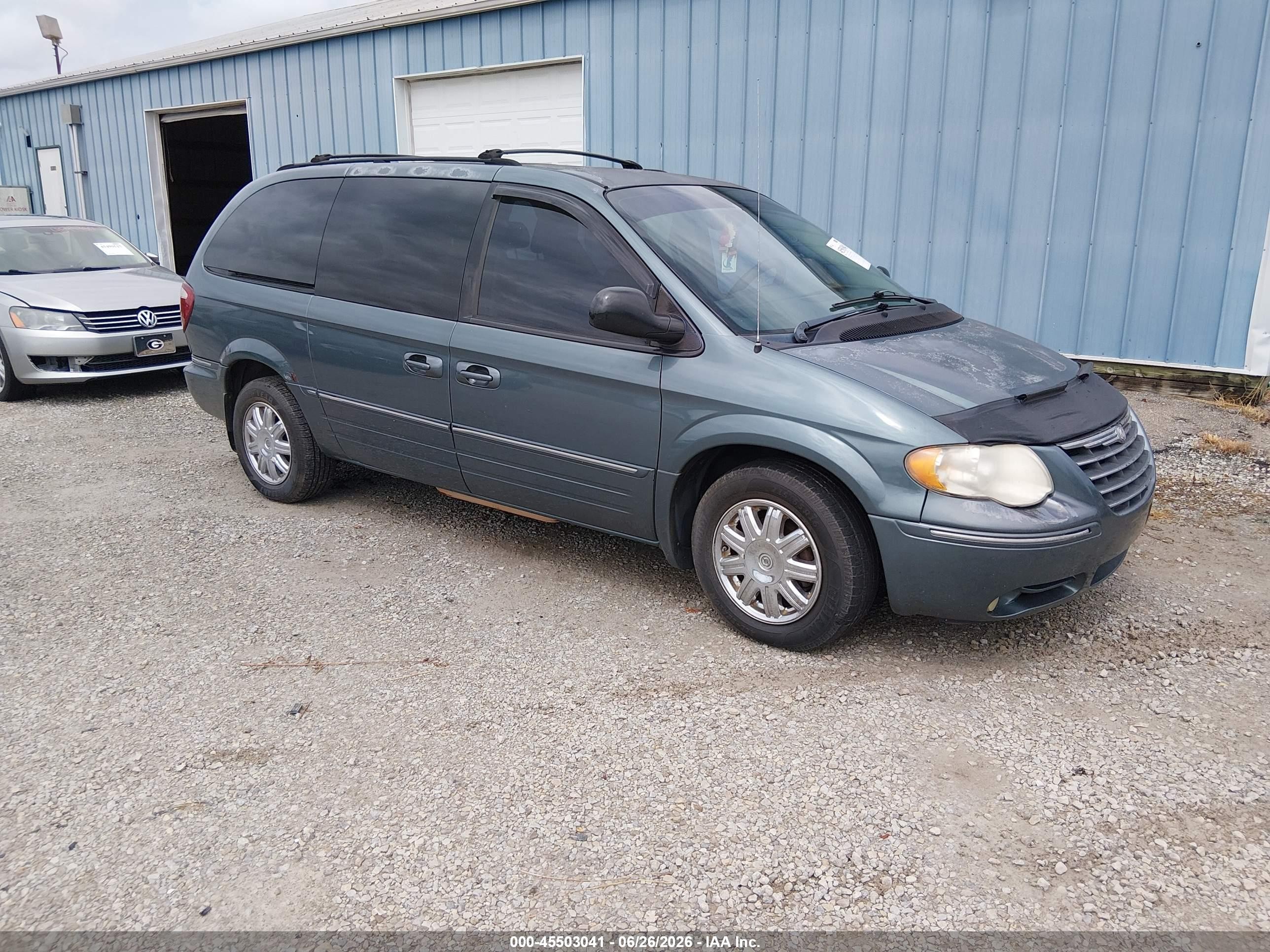 2007 Chrysler Town & Country Touring Blue vin: 2A8GP54L17R293914