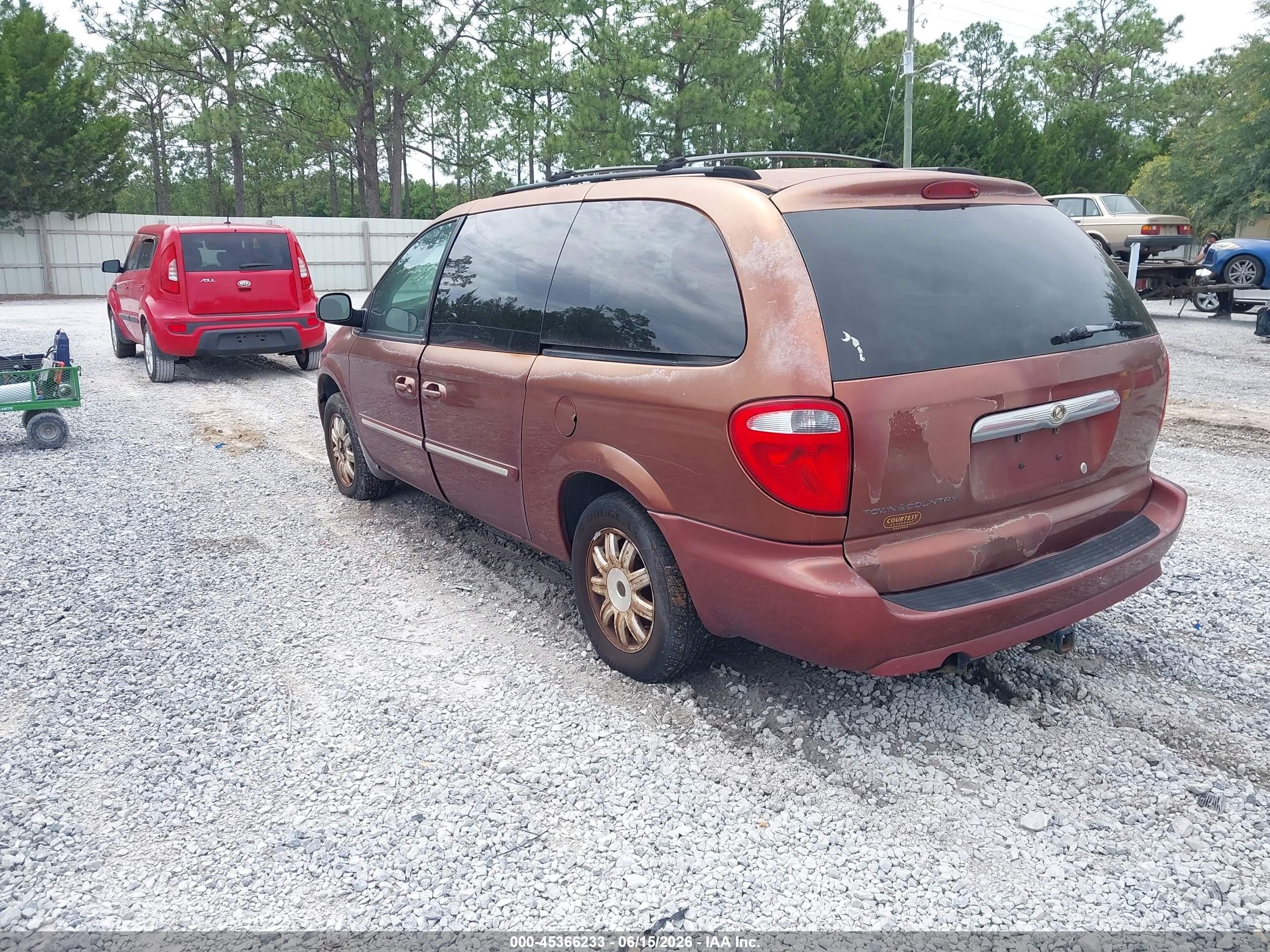 2007 Chrysler Town & Country Touring Бордовый vin: 2A8GP54L77R242546