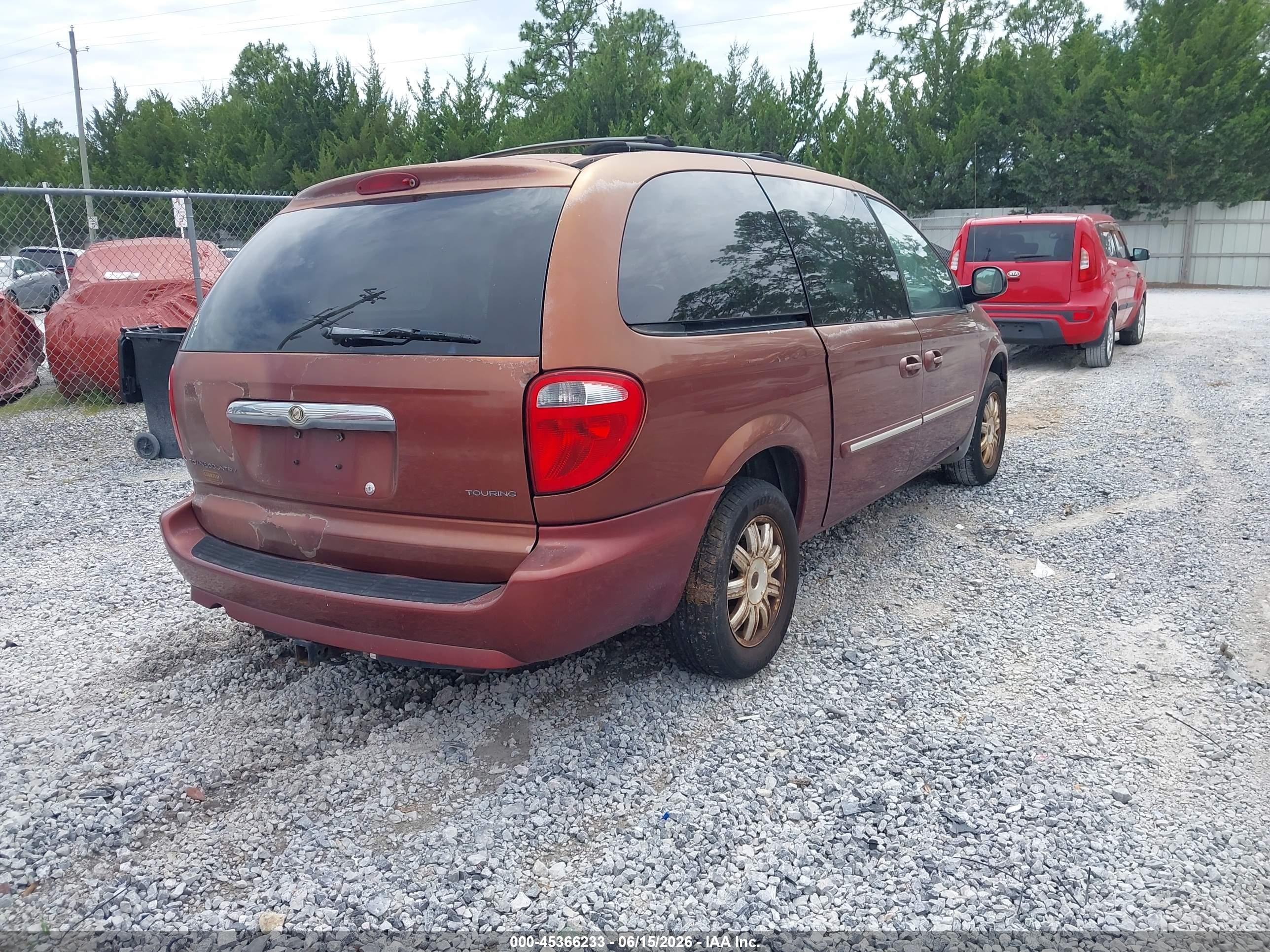 2007 Chrysler Town & Country Touring Бордовый vin: 2A8GP54L77R242546