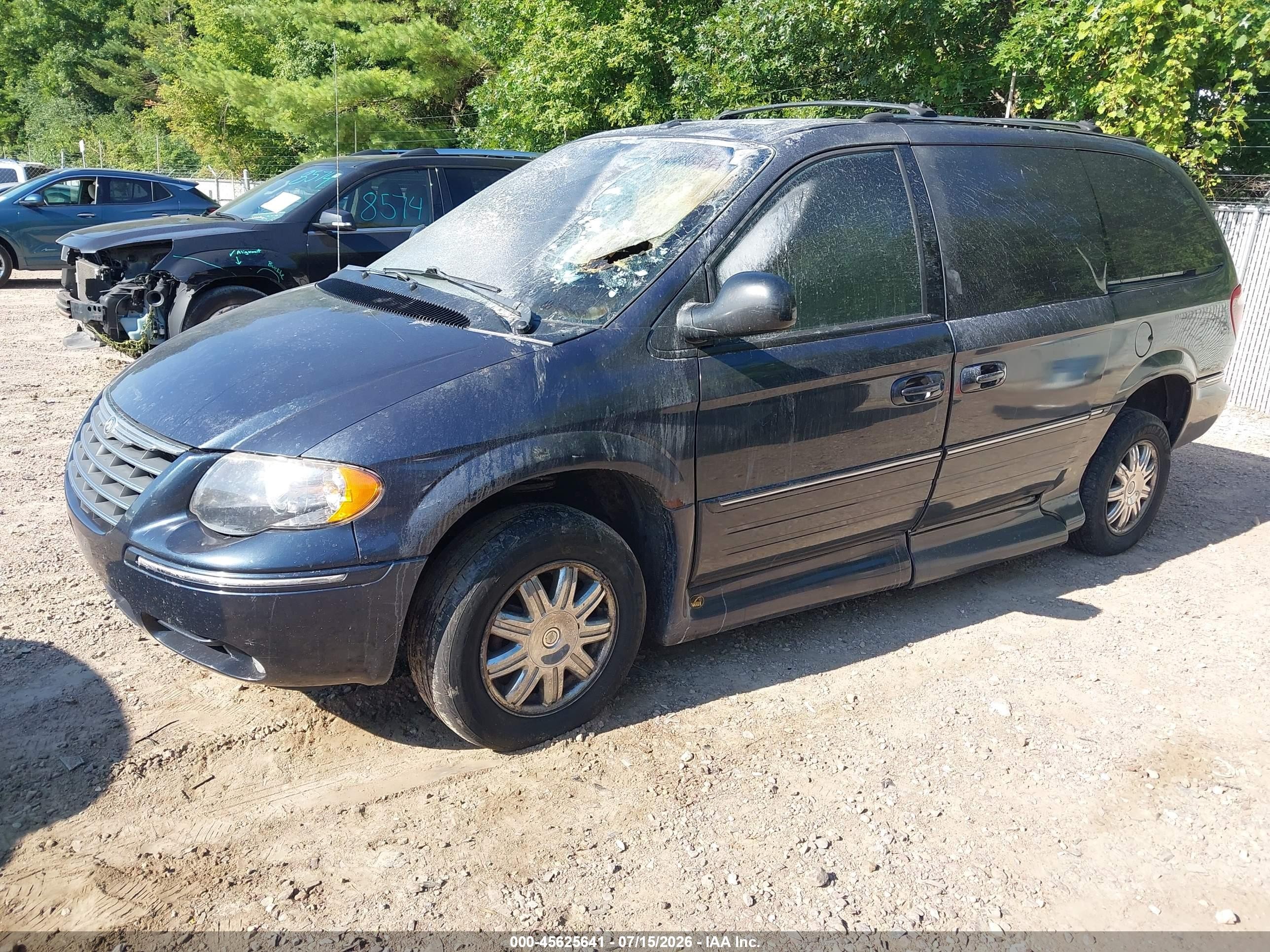 2007 Chrysler Town & Country Limited Blue vin: 2A8GP64L27R193732