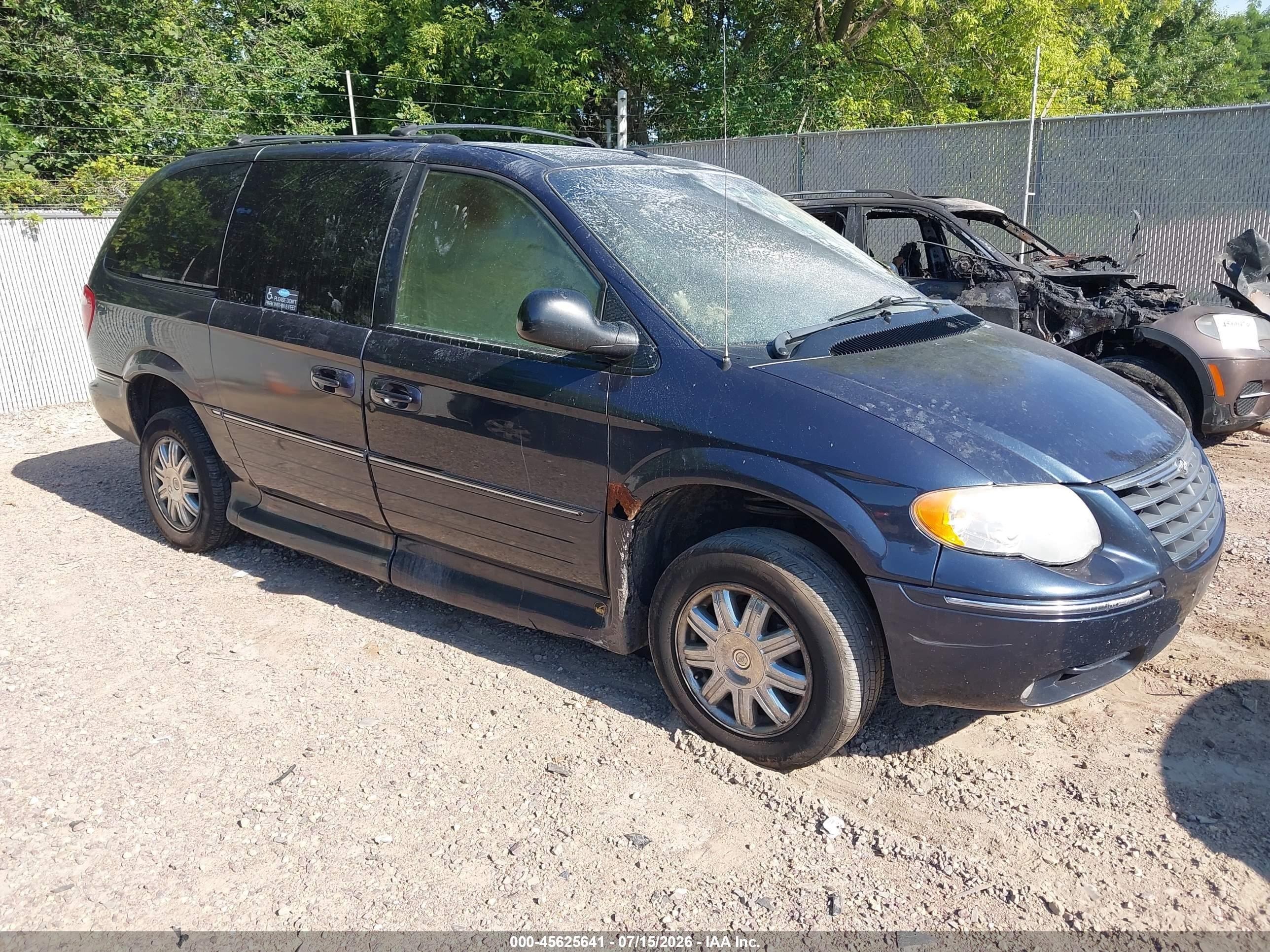 2007 Chrysler Town & Country Limited Синий vin: 2A8GP64L27R193732