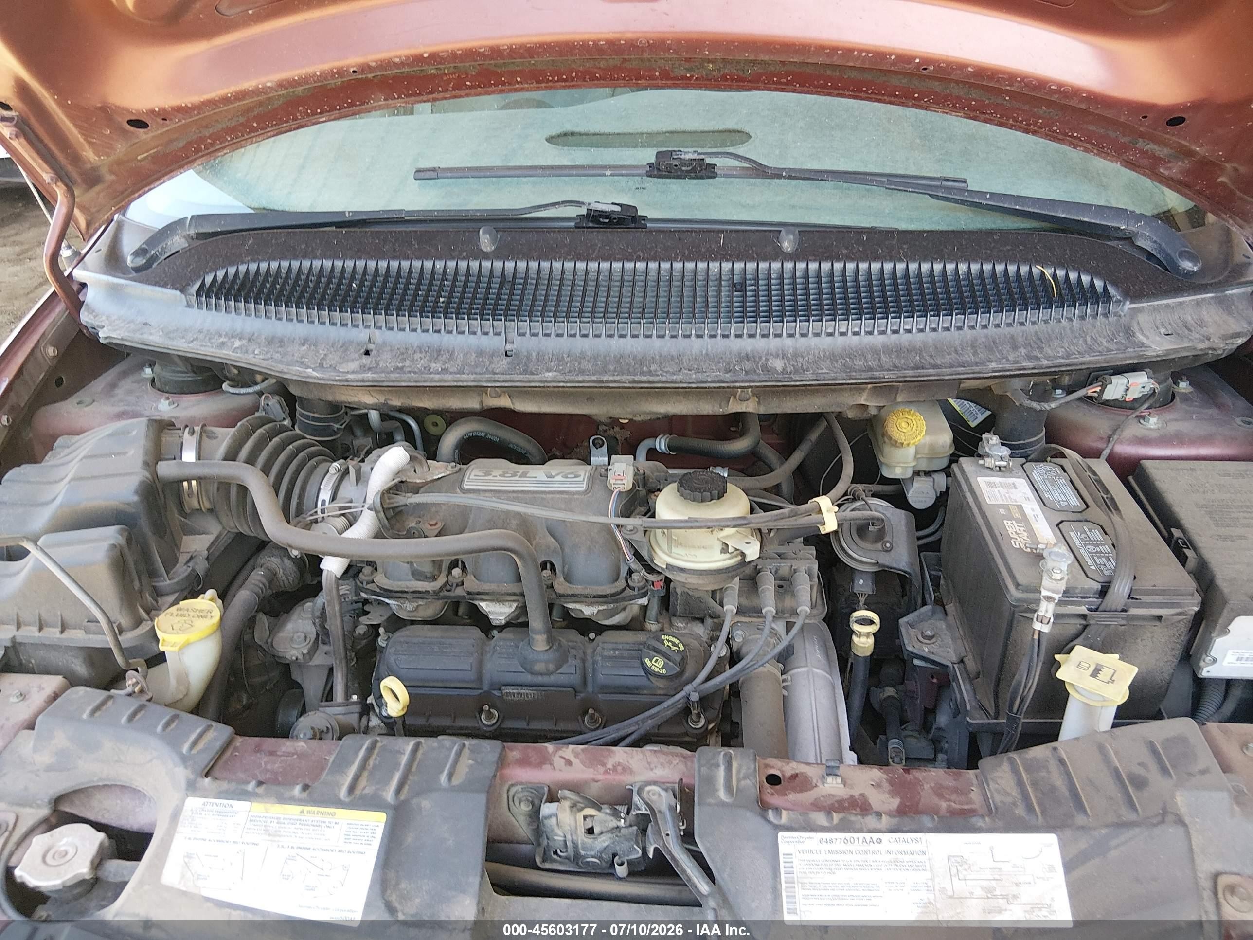 2007 Chrysler Town & Country Limited Red vin: 2A8GP64L57R359564