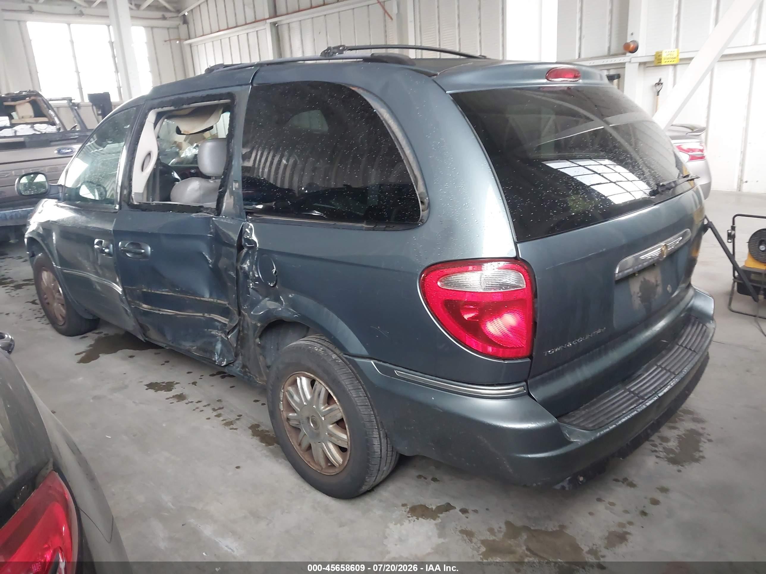 2007 Chrysler Town & Country Limited Синий vin: 2A8GP64L77R304694