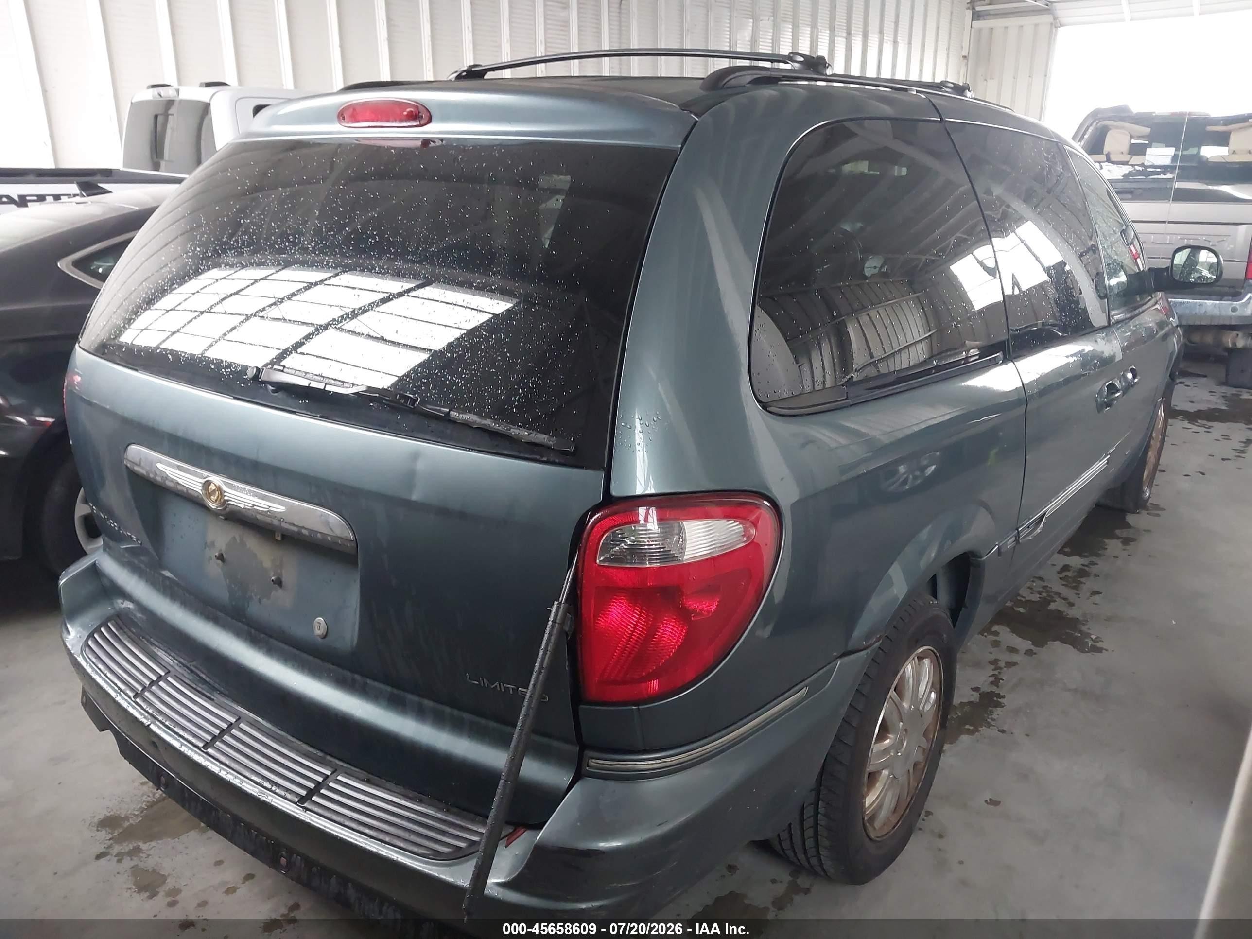 2007 Chrysler Town & Country Limited Синий vin: 2A8GP64L77R304694