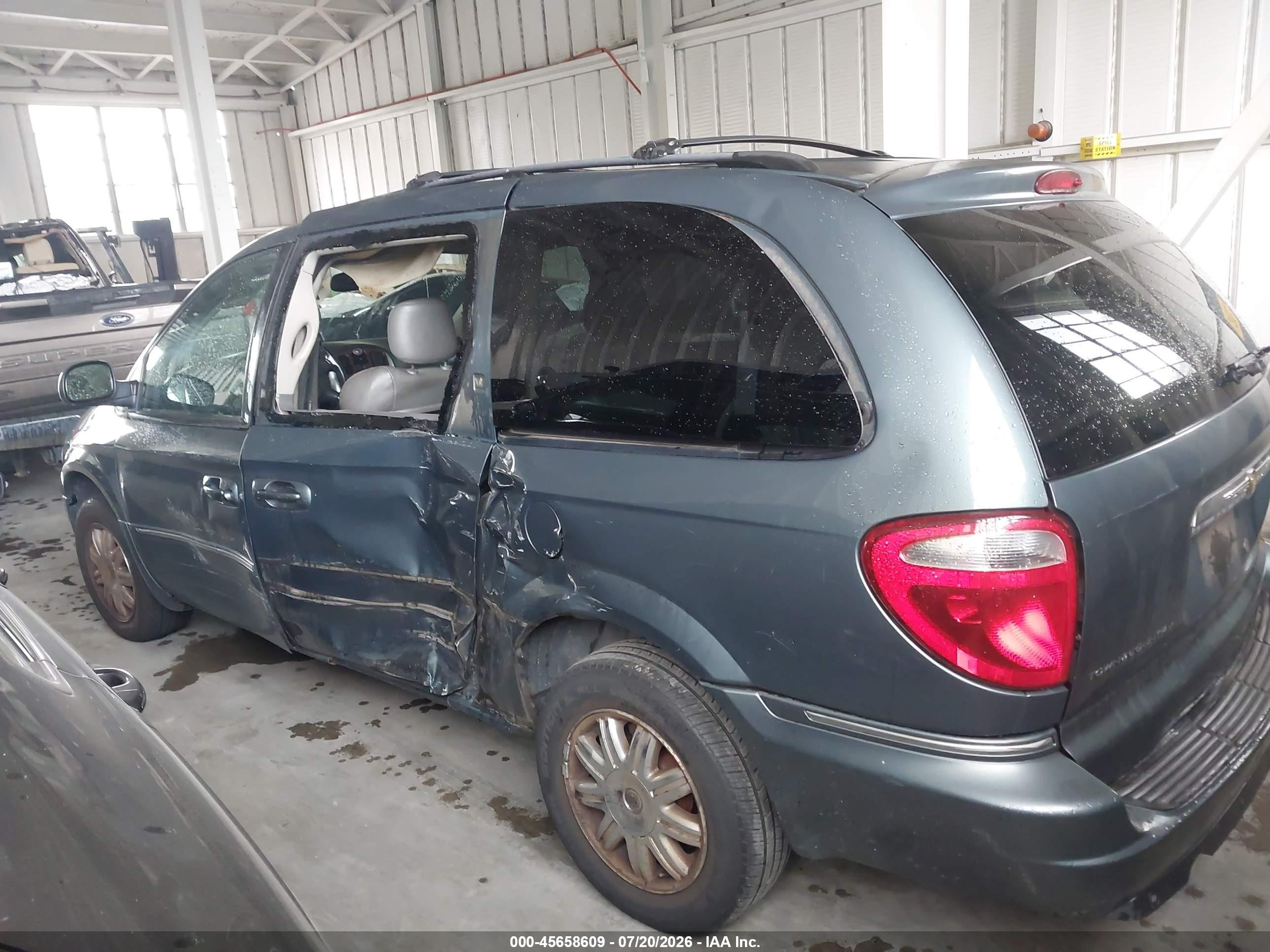 2007 Chrysler Town & Country Limited Синий vin: 2A8GP64L77R304694