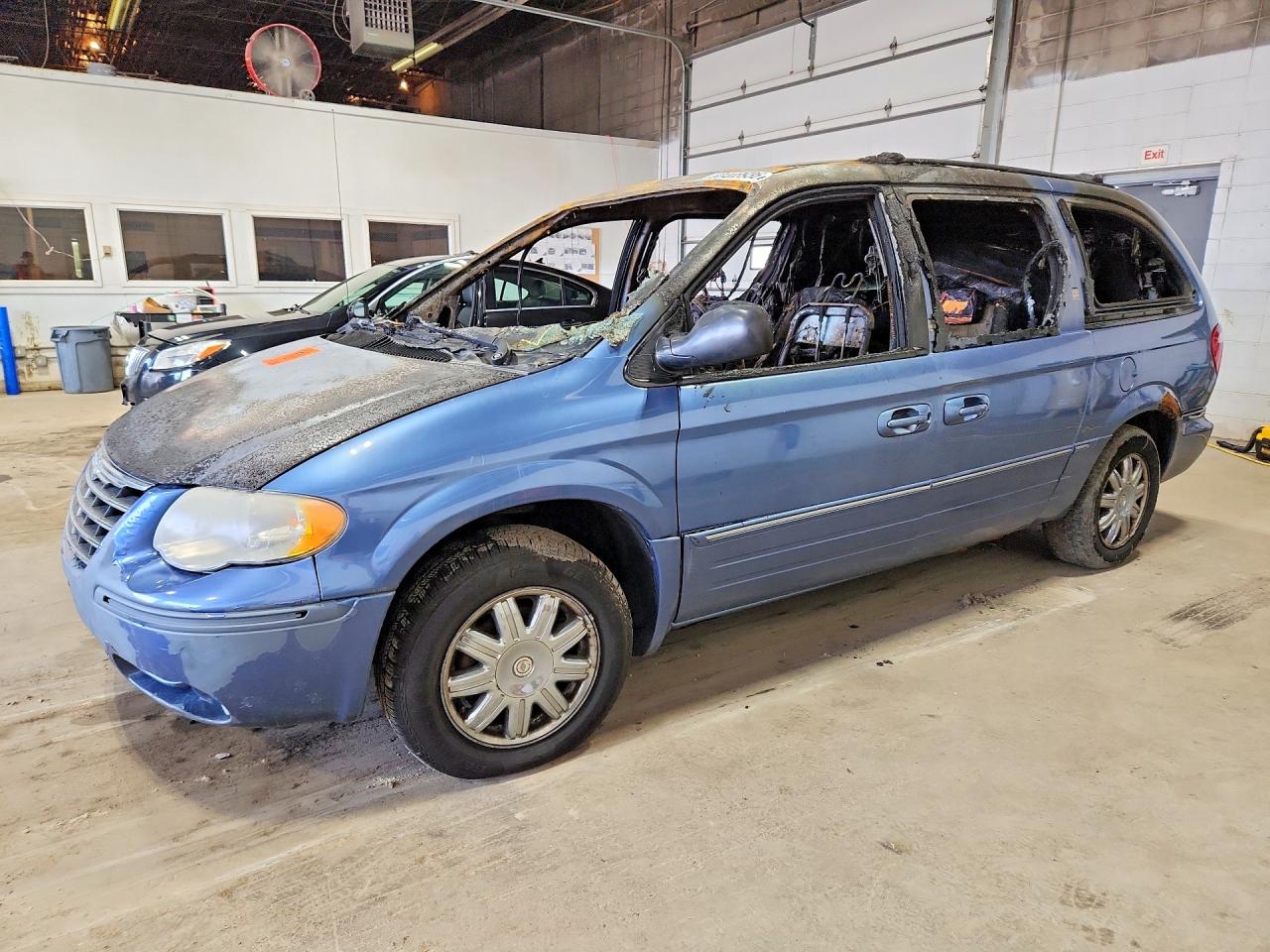 2007 Chrysler Town & Country Limited Синий vin: 2A8GP64L97R237970