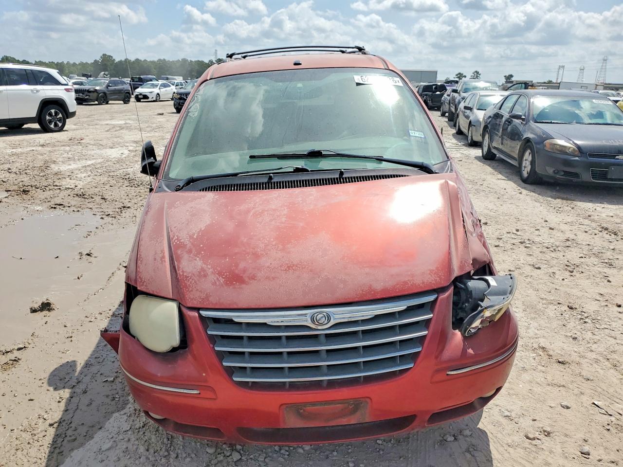 2007 Chrysler Town & Country Limited Red vin: 2A8GP64LX7R359396