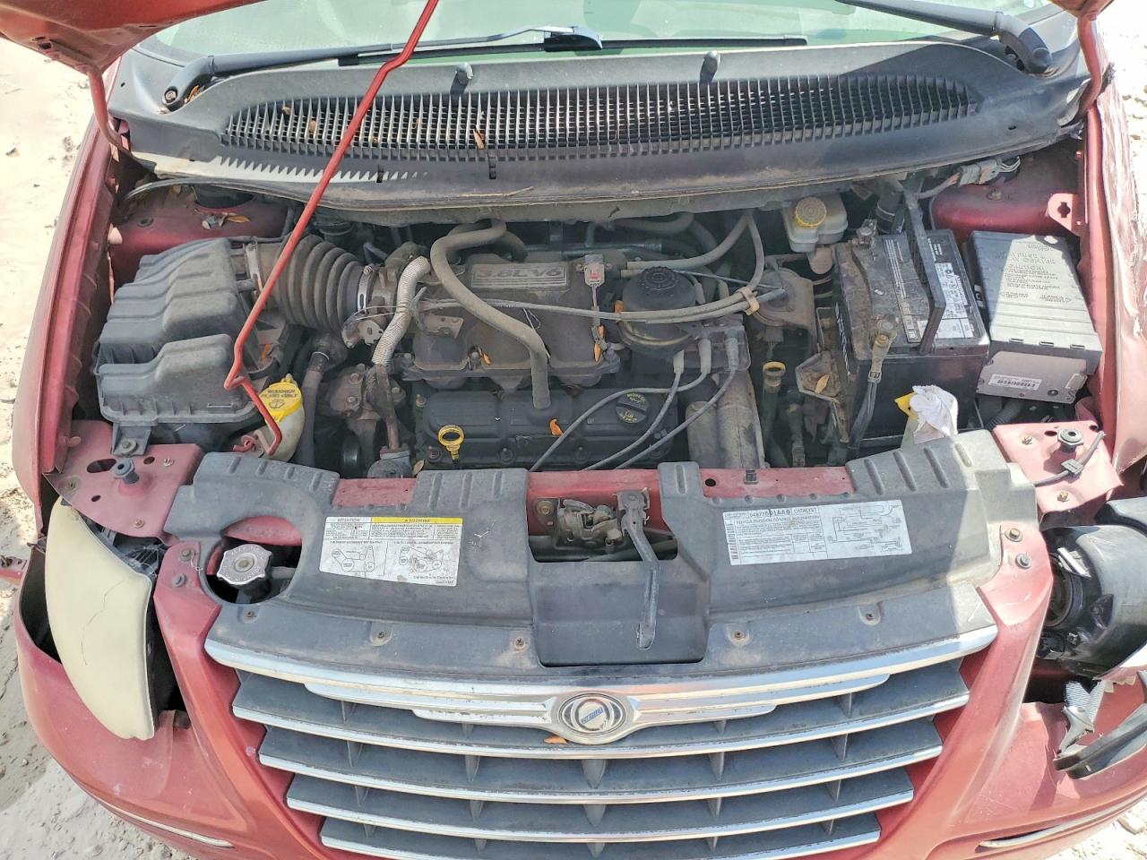 2007 Chrysler Town & Country Limited Red vin: 2A8GP64LX7R359396