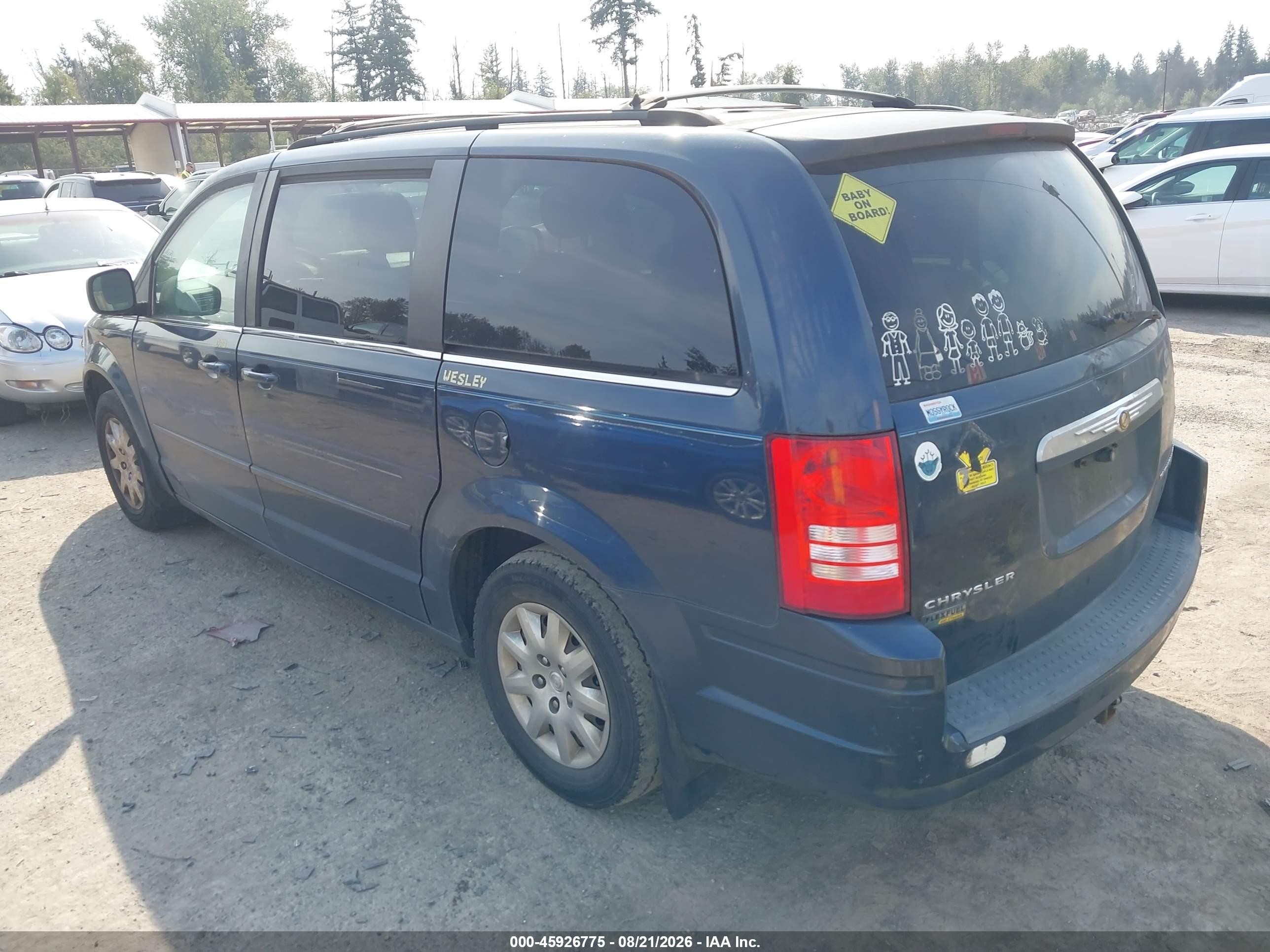 2009 Chrysler Town & Country Lx Синий vin: 2A8HR44E09R617335