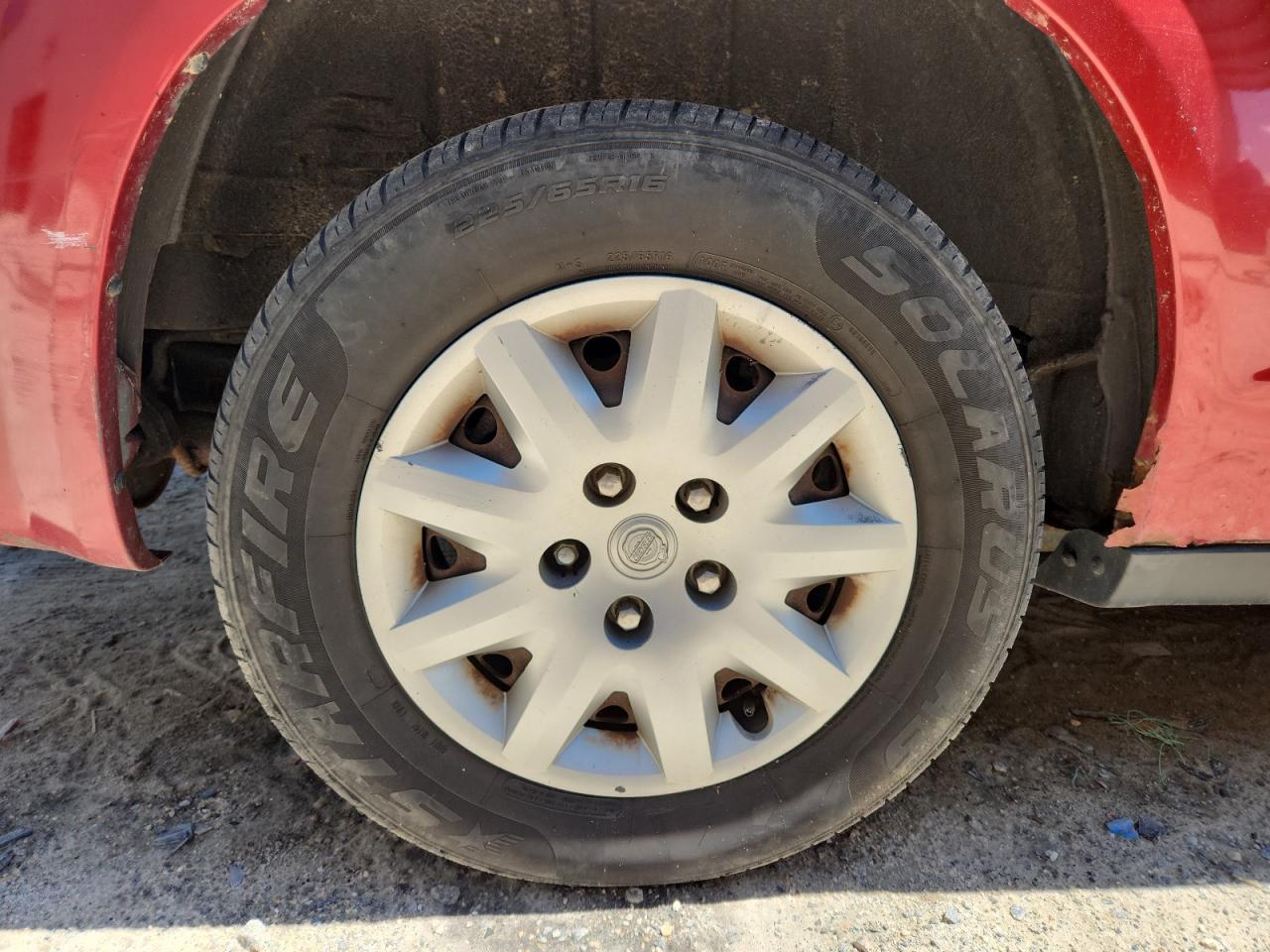 2009 Chrysler Town & Country Lx Red vin: 2A8HR44E39R656985 Damage: Right Rear Wheel Cover, Chipped, 2