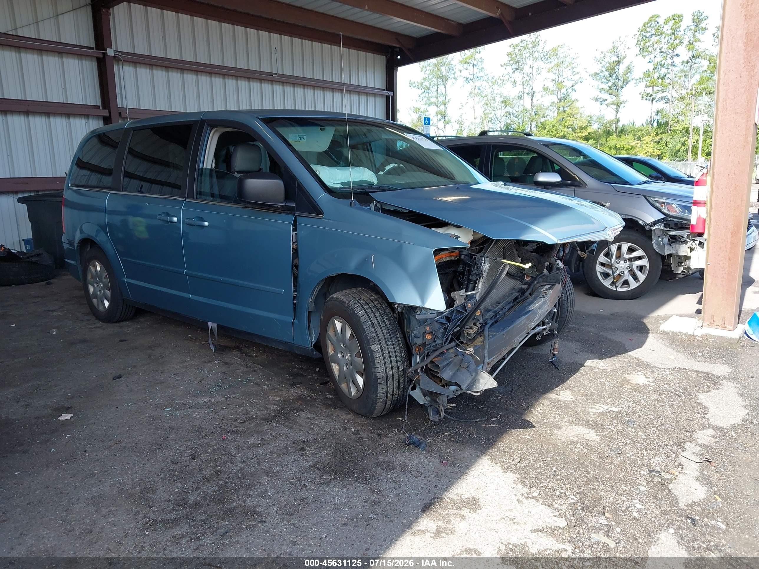 2009 Chrysler Town & Country Lx Синий vin: 2A8HR44E79R611032