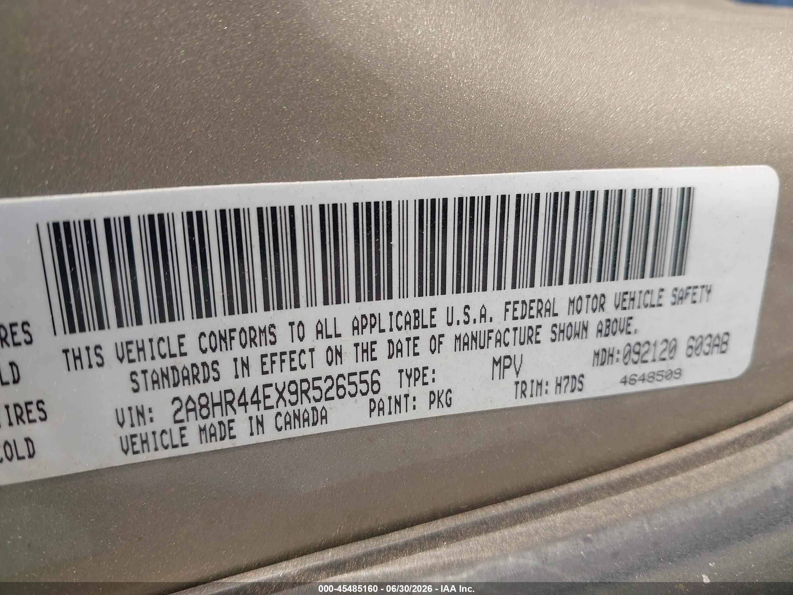 2009 Chrysler Town & Country Lx Beige vin: 2A8HR44EX9R526556