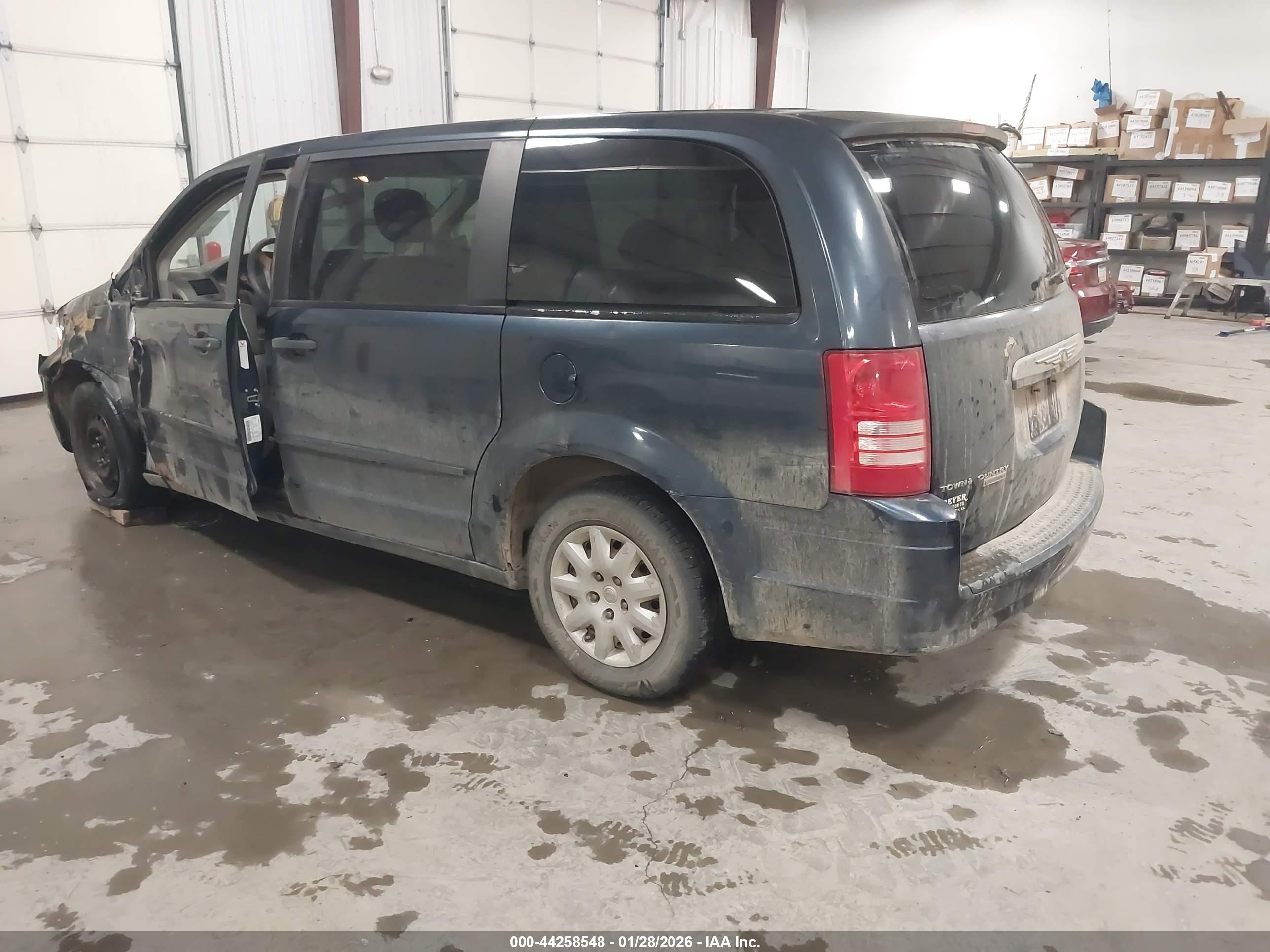2008 Chrysler Town & Country Lx Blue vin: 2A8HR44H18R671042