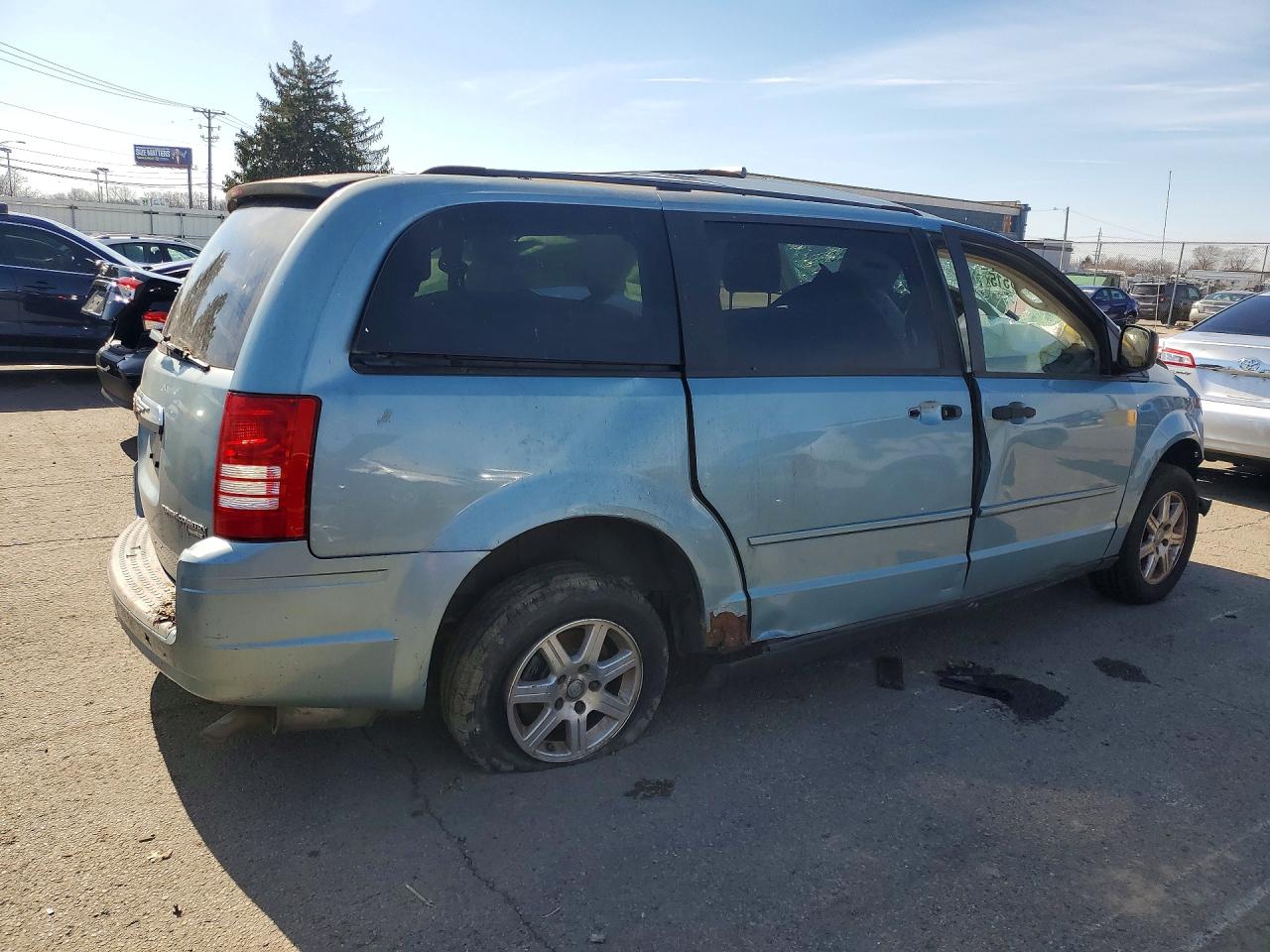 2008 Chrysler Town & Country Lx Синий vin: 2A8HR44H68R605022