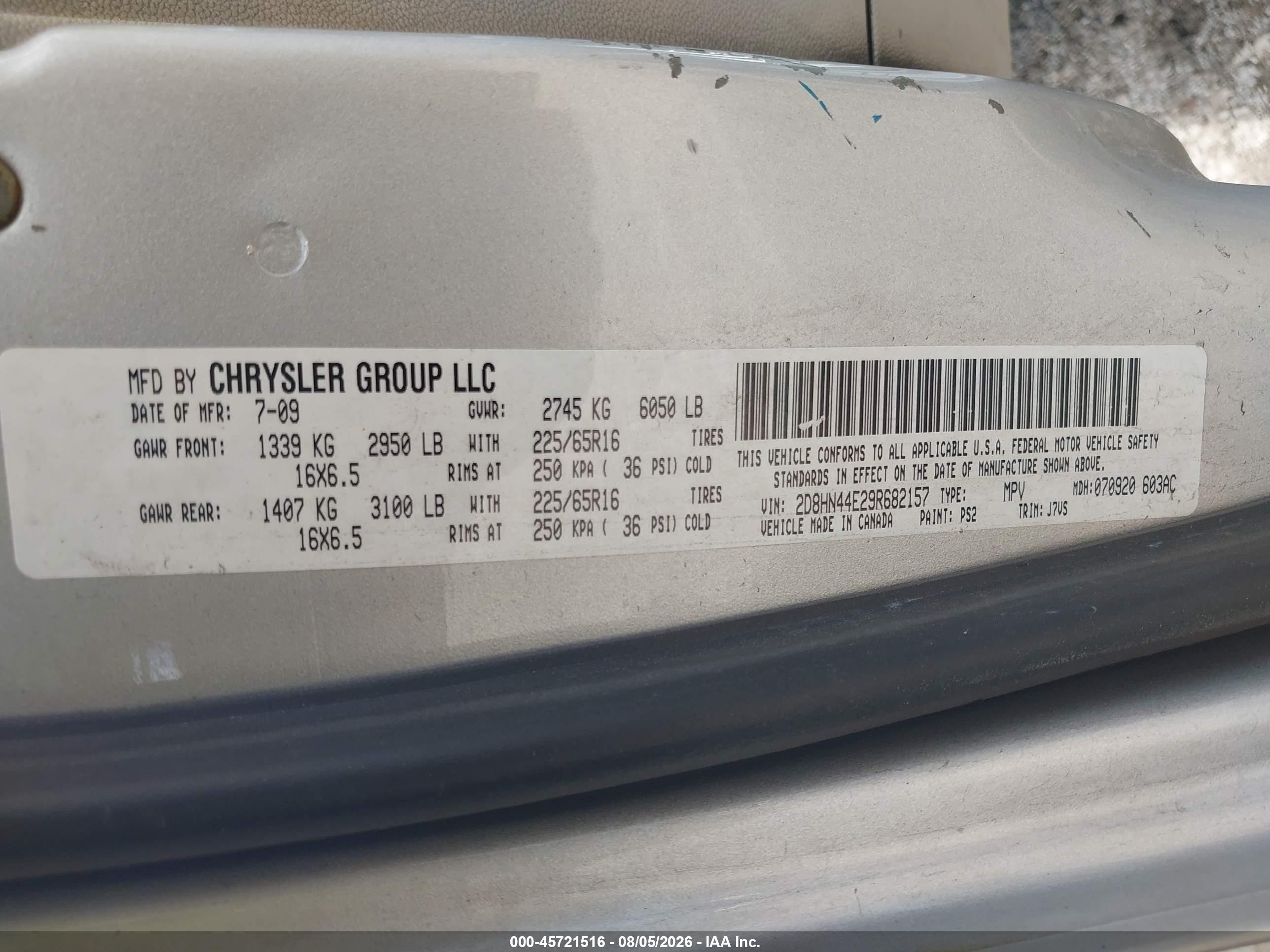 2009 Chrysler Town & Country Touring Silver vin: 2A8HR54109R522423