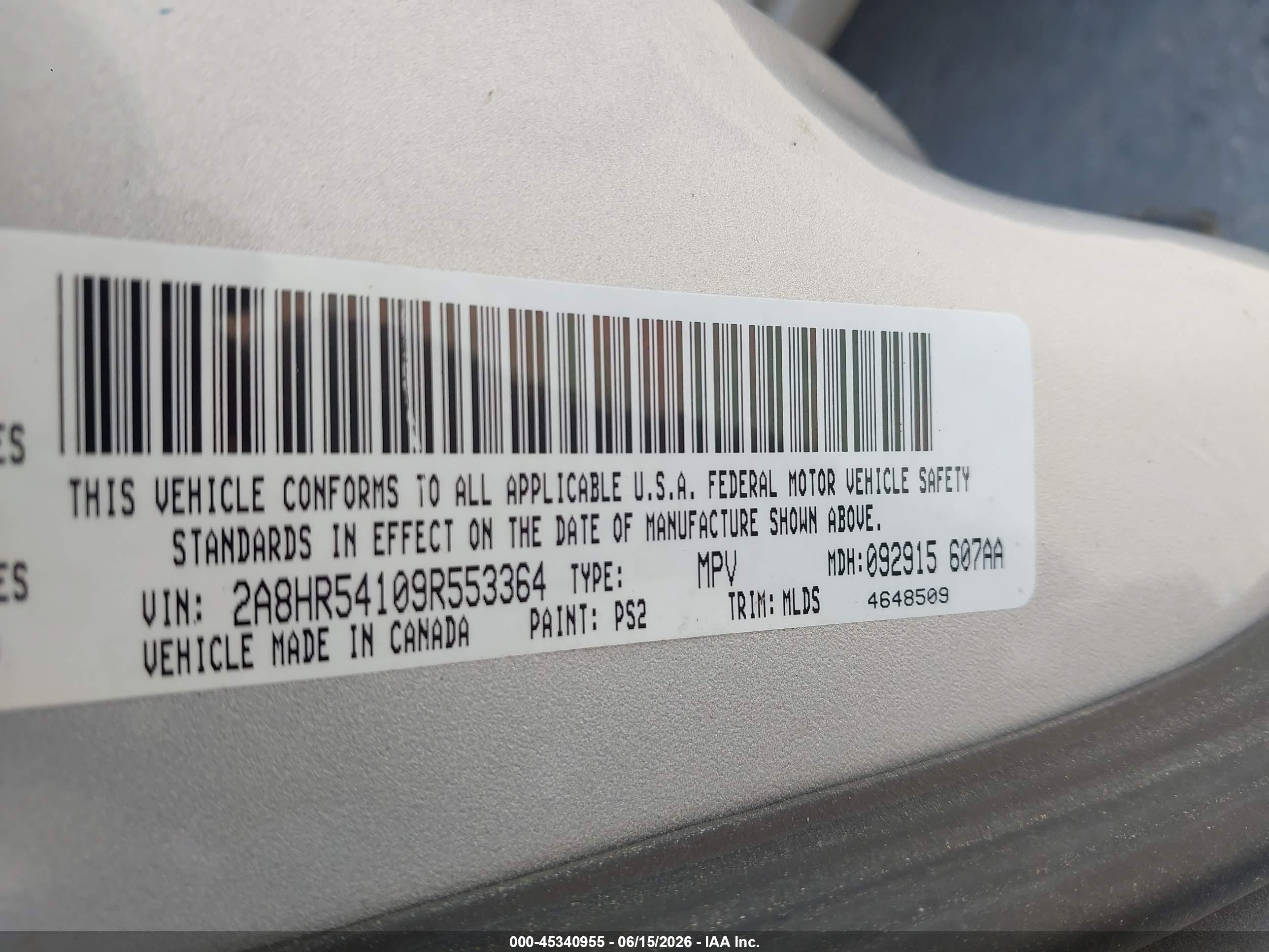 2009 Chrysler Town & Country Touring Silver vin: 2A8HR54109R553364
