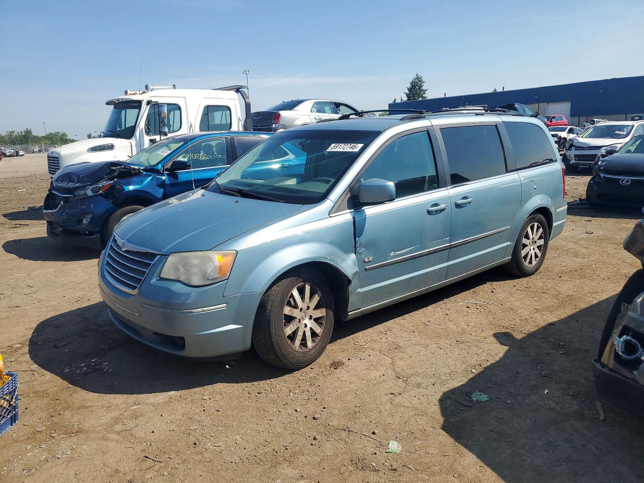 2009 Chrysler Town & Country Touring Blue vin: 2A8HR54139R626694