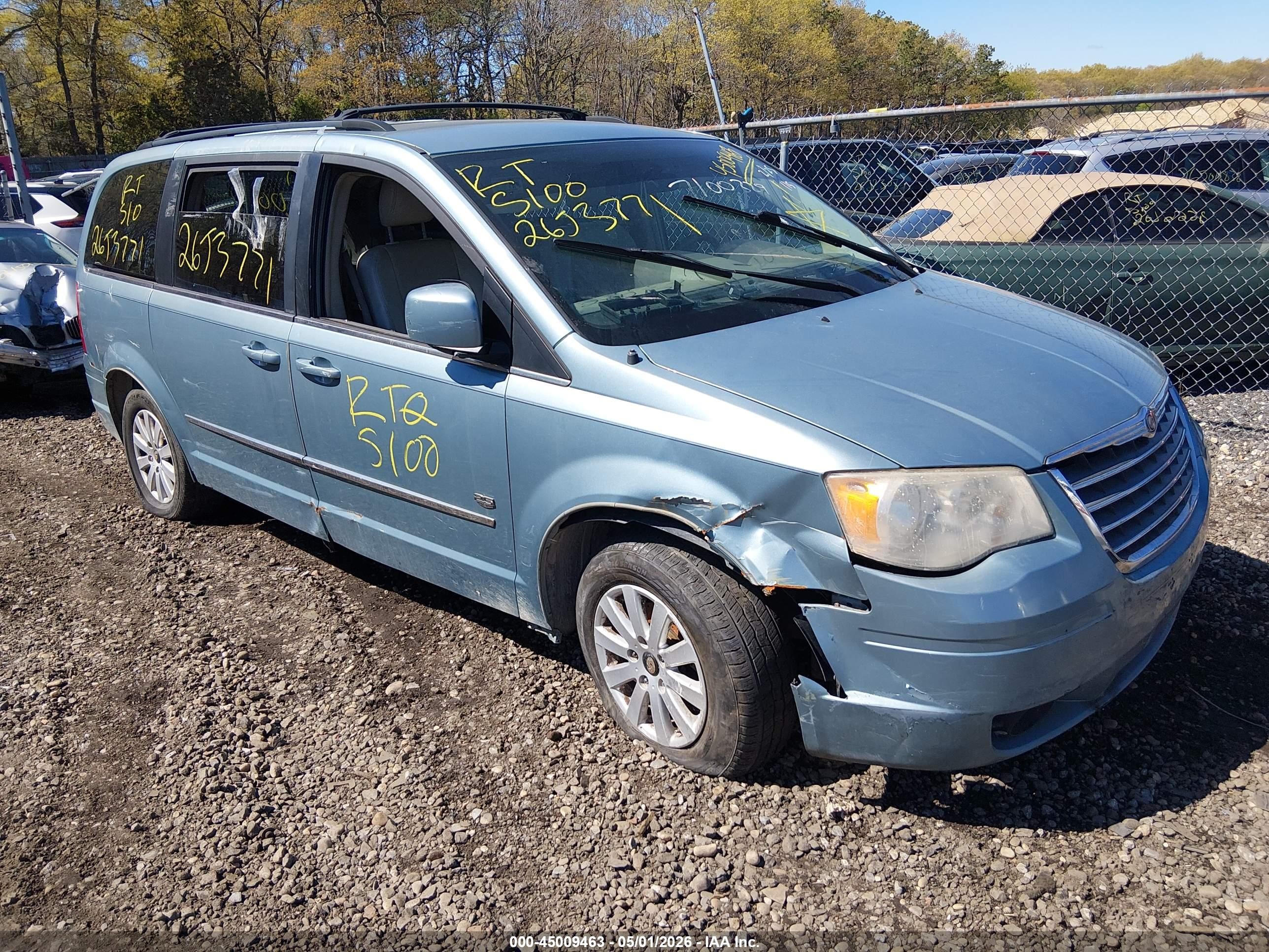2009 Chrysler Town & Country Touring Blue vin: 2A8HR54139R640207