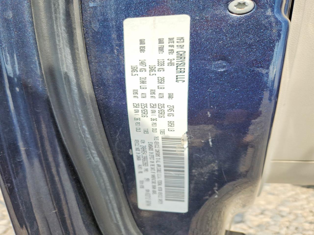 2009 Chrysler Town & Country Touring Blue vin: 2A8HR54139R663969