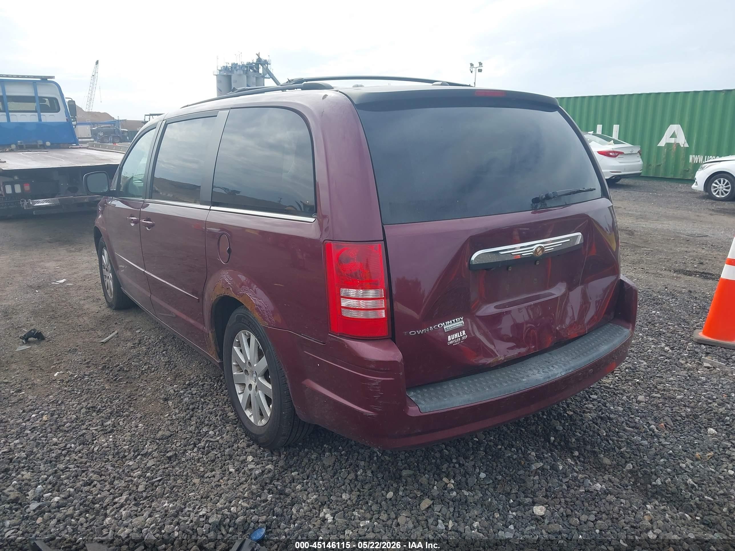 2008 Chrysler Town & Country Touring Бордовый vin: 2A8HR54P28R662458