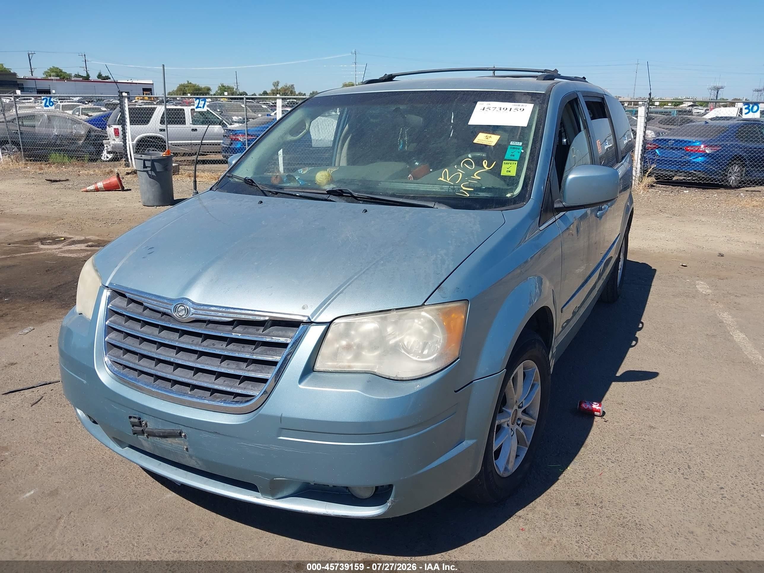 2008 Chrysler Town & Country Touring Blue vin: 2A8HR54P28R759272