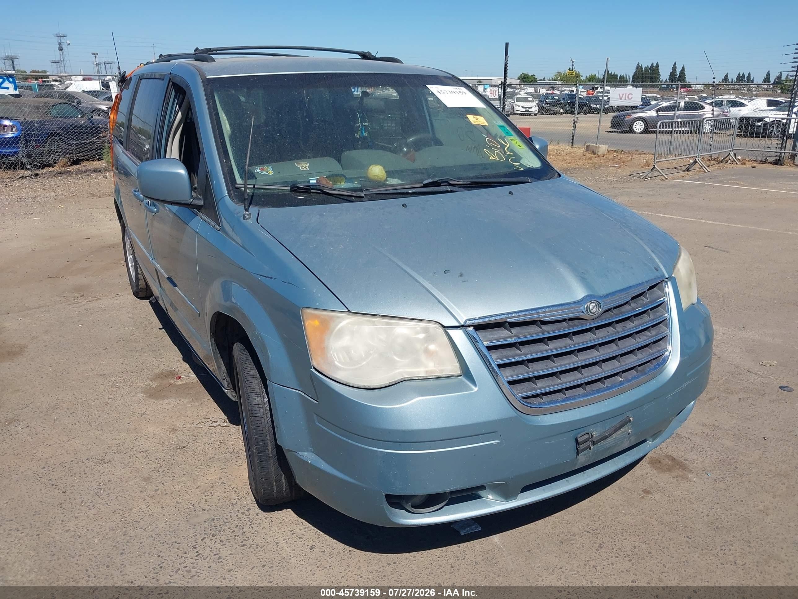 2008 Chrysler Town & Country Touring Blue vin: 2A8HR54P28R759272