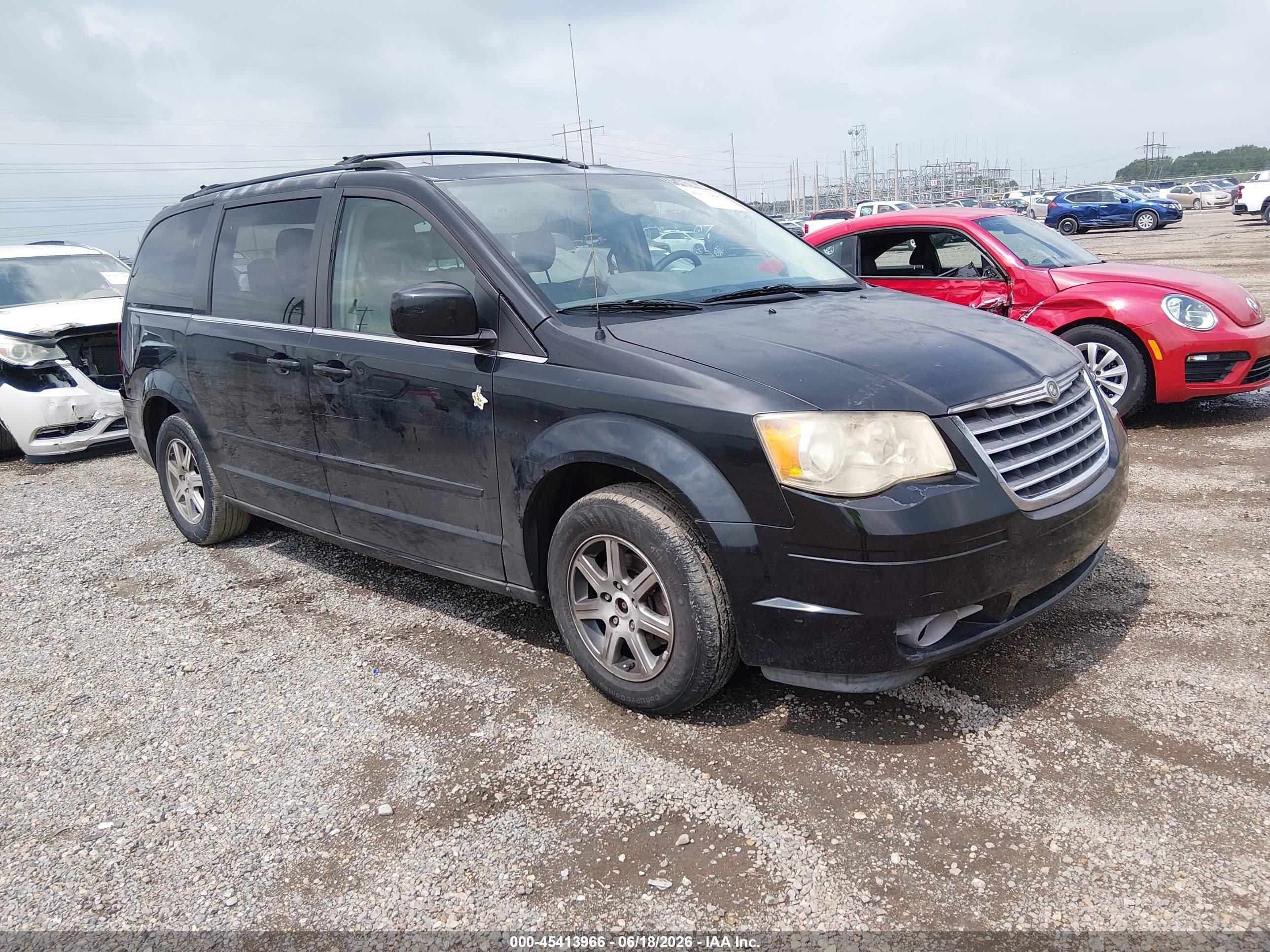 2008 Chrysler Town & Country Touring Black vin: 2A8HR54P38R651582