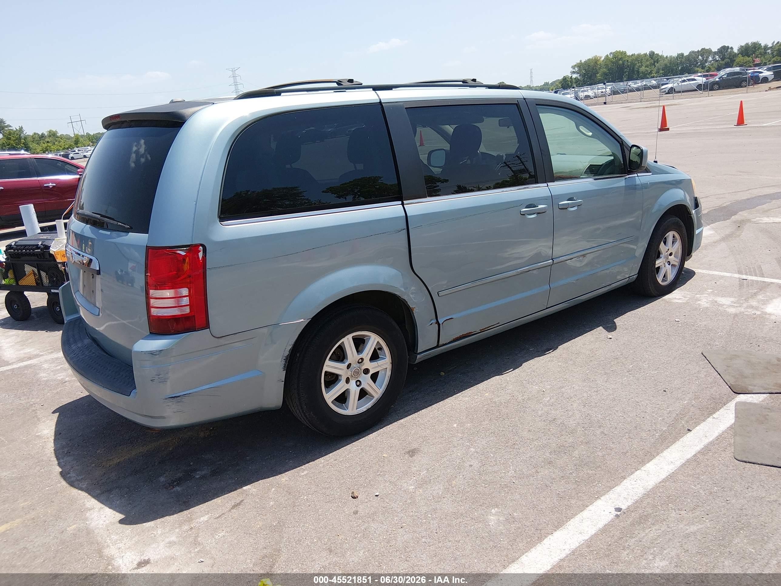2008 Chrysler Town & Country Touring Blue vin: 2A8HR54P38R754002