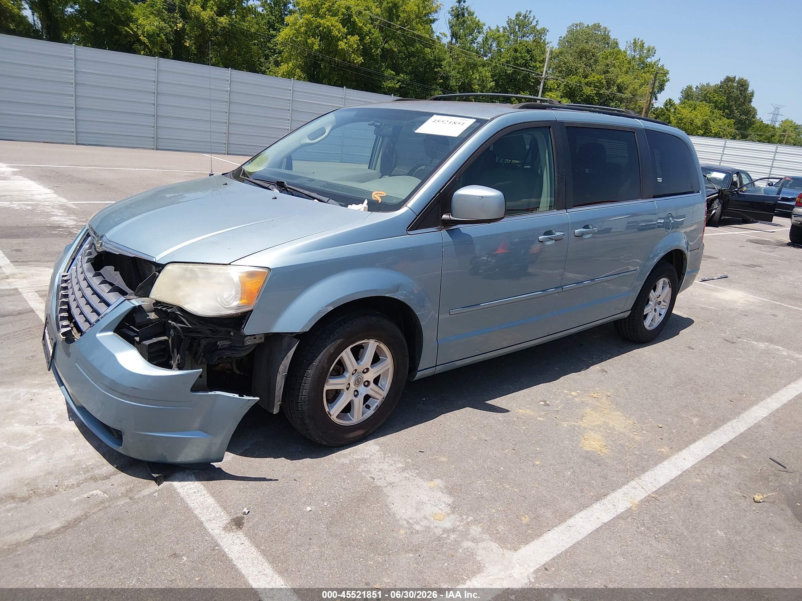 2008 Chrysler Town & Country Touring Blue vin: 2A8HR54P38R754002