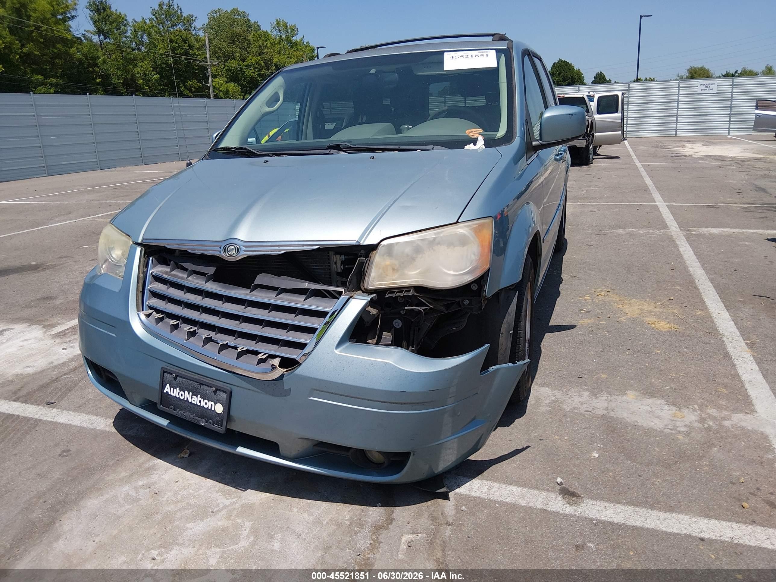 2008 Chrysler Town & Country Touring Blue vin: 2A8HR54P38R754002