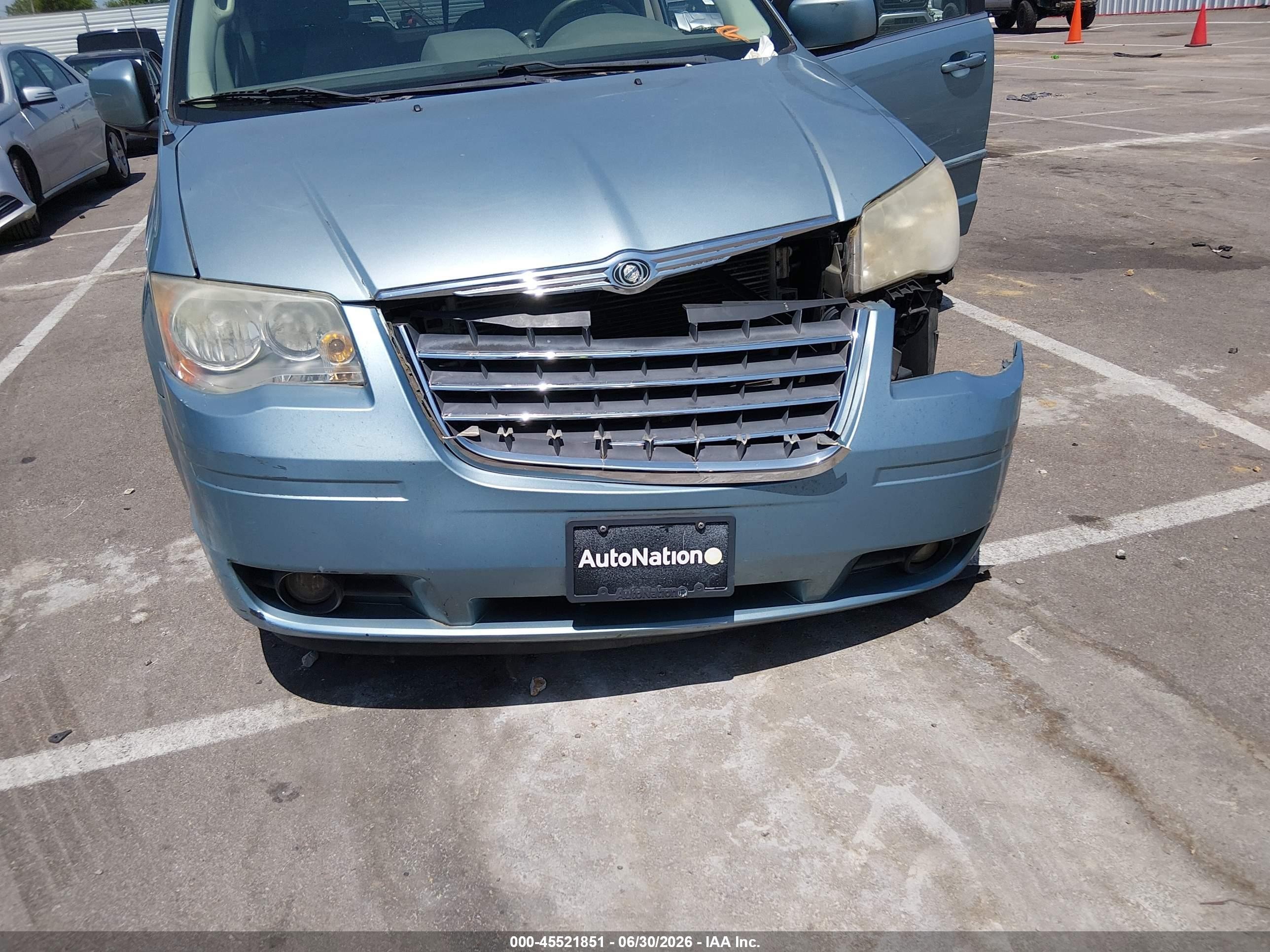2008 Chrysler Town & Country Touring Blue vin: 2A8HR54P38R754002