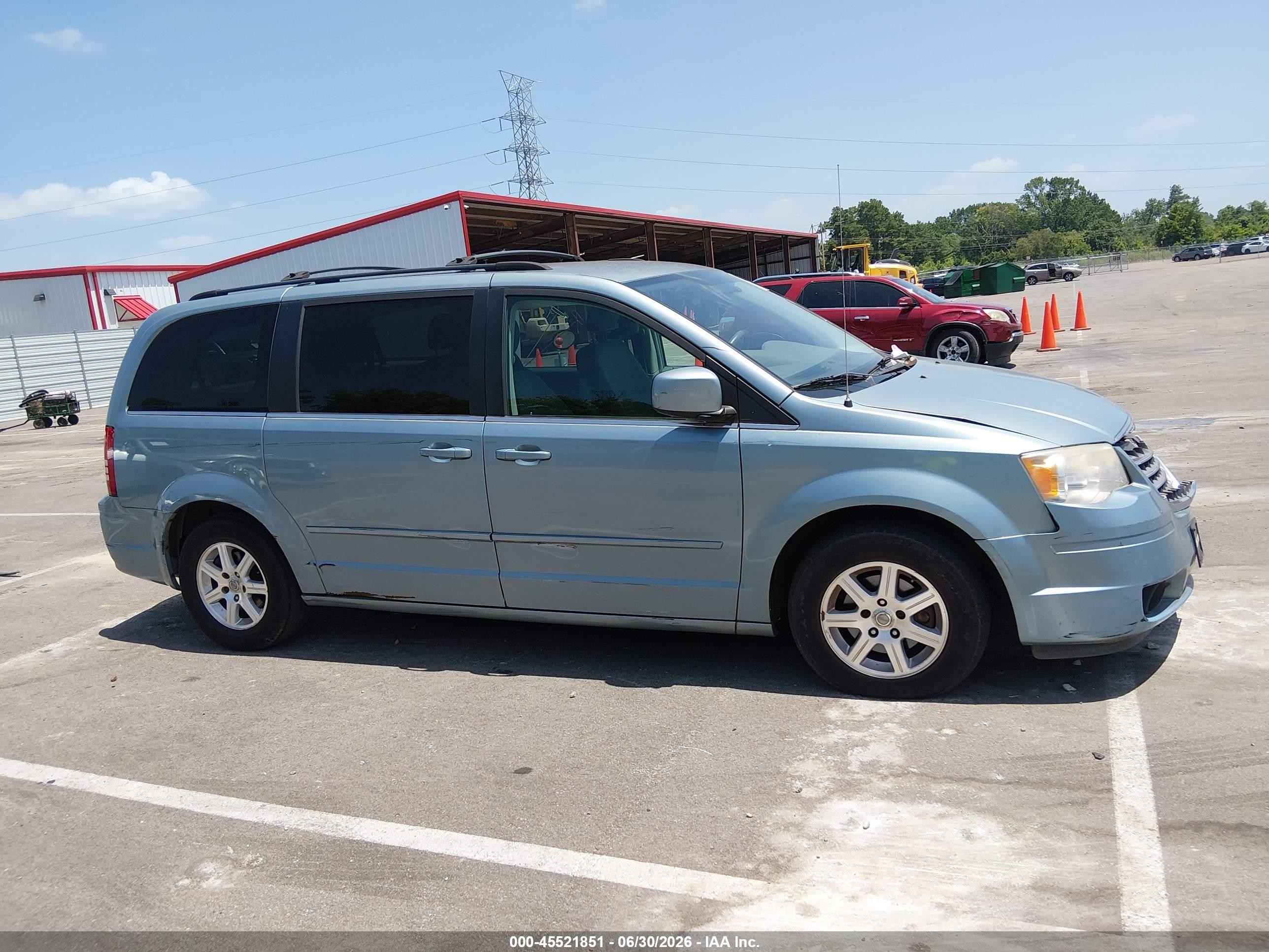 2008 Chrysler Town & Country Touring Blue vin: 2A8HR54P38R754002