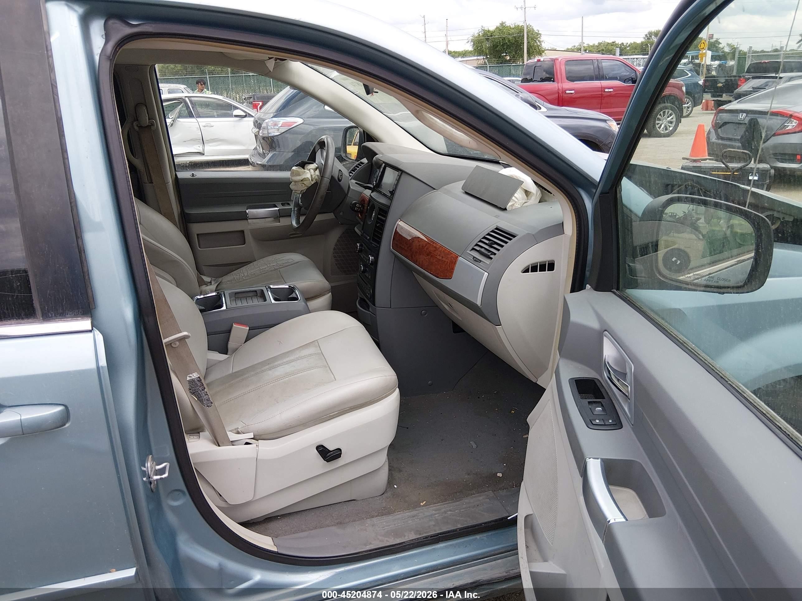 2008 Chrysler Town & Country Touring Light Blue vin: 2A8HR54P48R680816