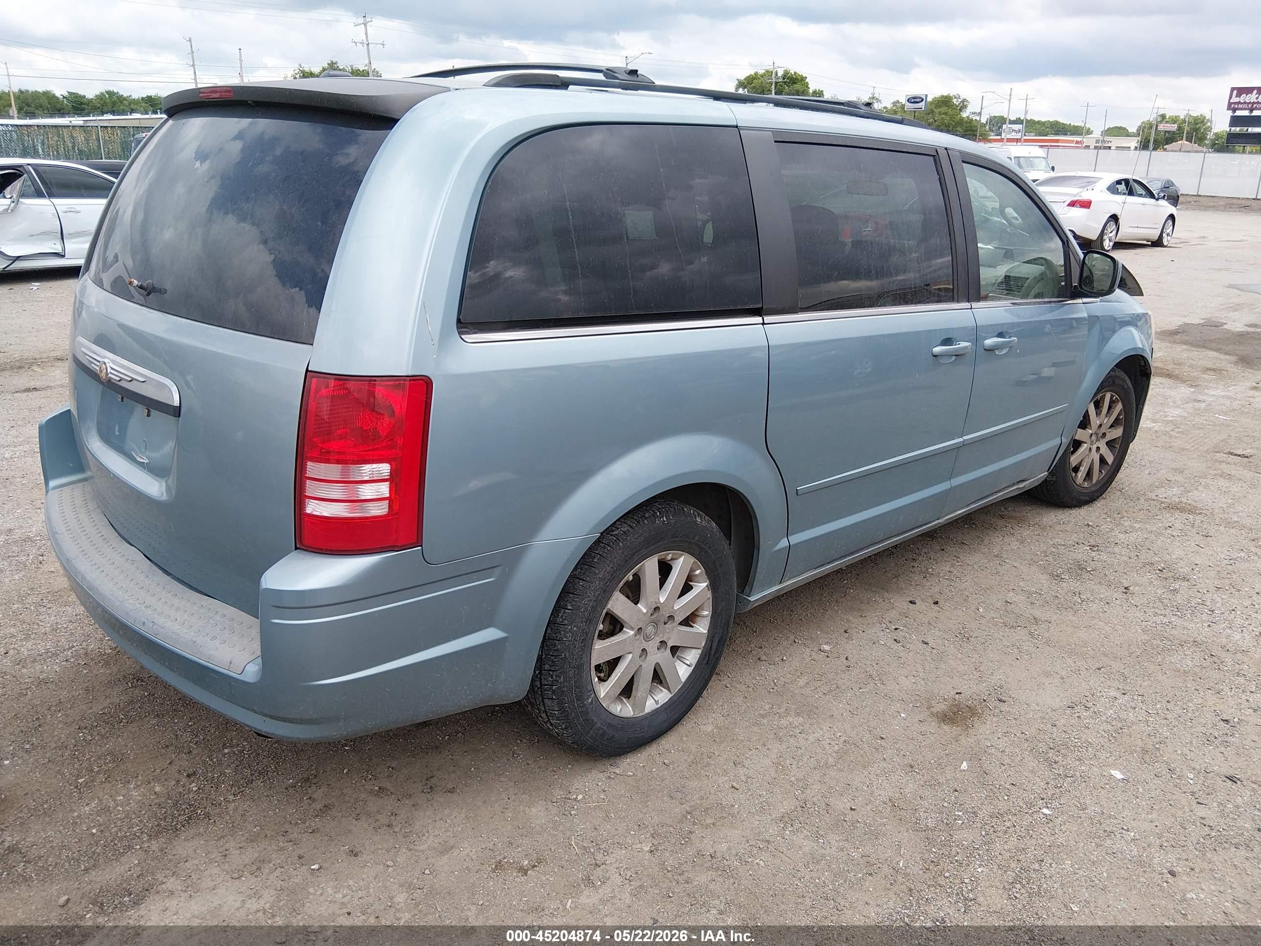 2008 Chrysler Town & Country Touring Light Blue vin: 2A8HR54P48R680816
