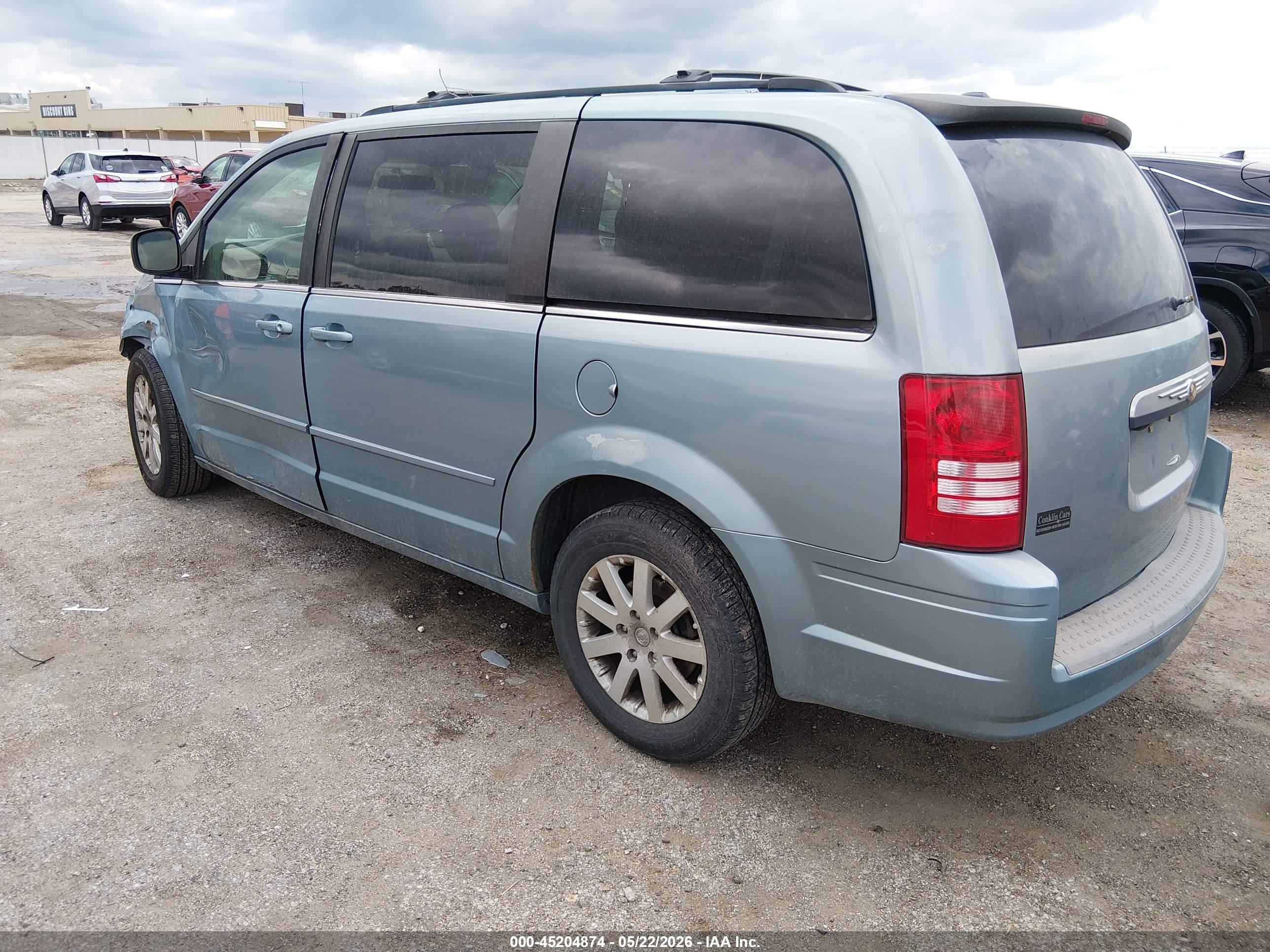2008 Chrysler Town & Country Touring Light Blue vin: 2A8HR54P48R680816