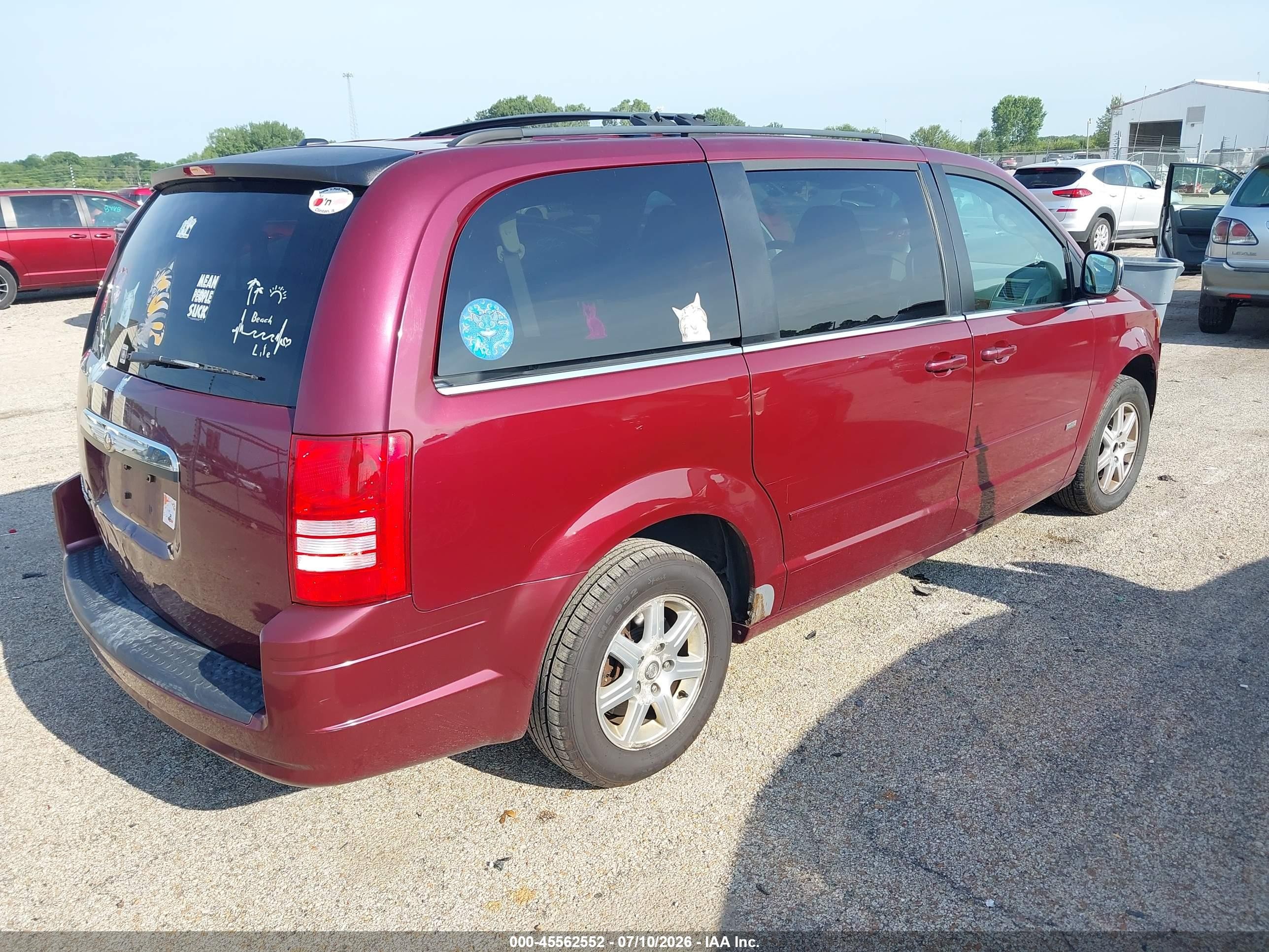 2008 Chrysler Town & Country Touring Purple vin: 2A8HR54P68R730406