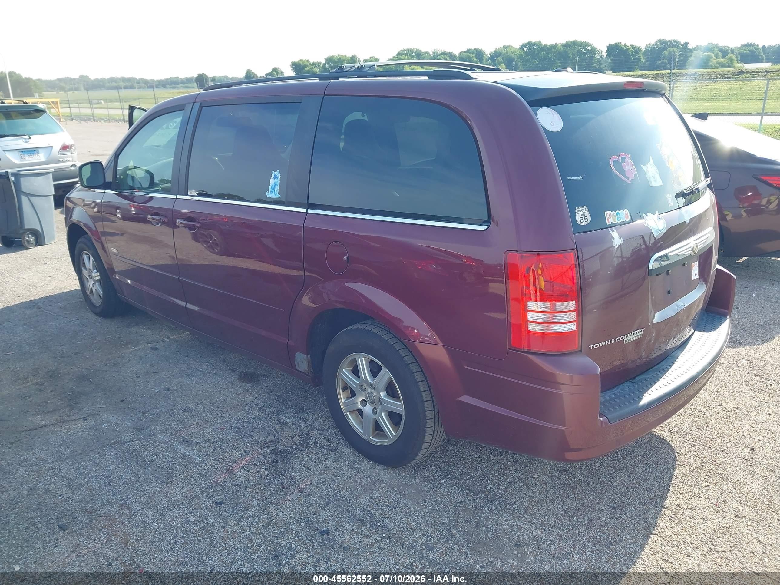 2008 Chrysler Town & Country Touring Purple vin: 2A8HR54P68R730406