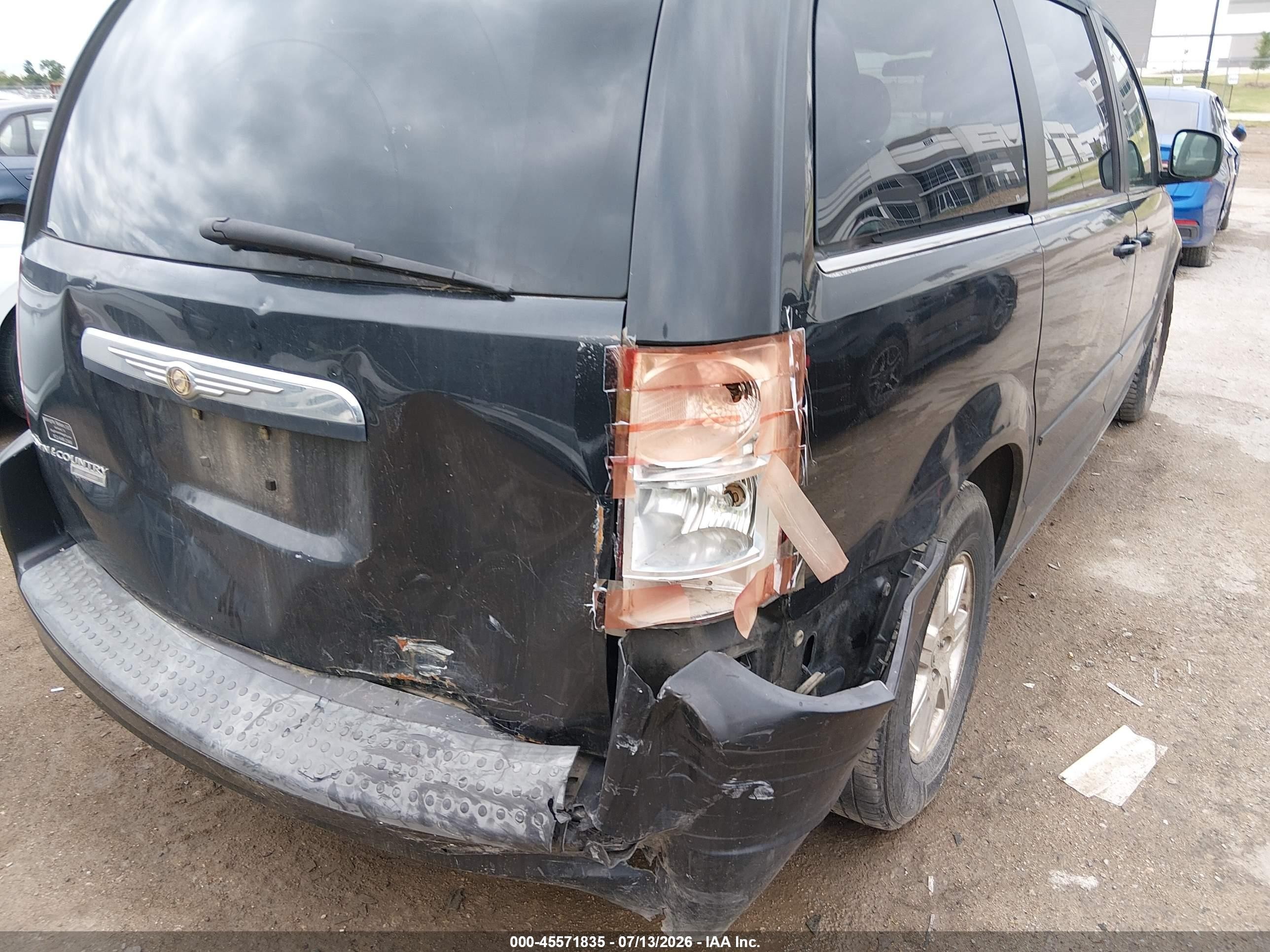 2008 Chrysler Town & Country Touring Black vin: 2A8HR54P68R738067