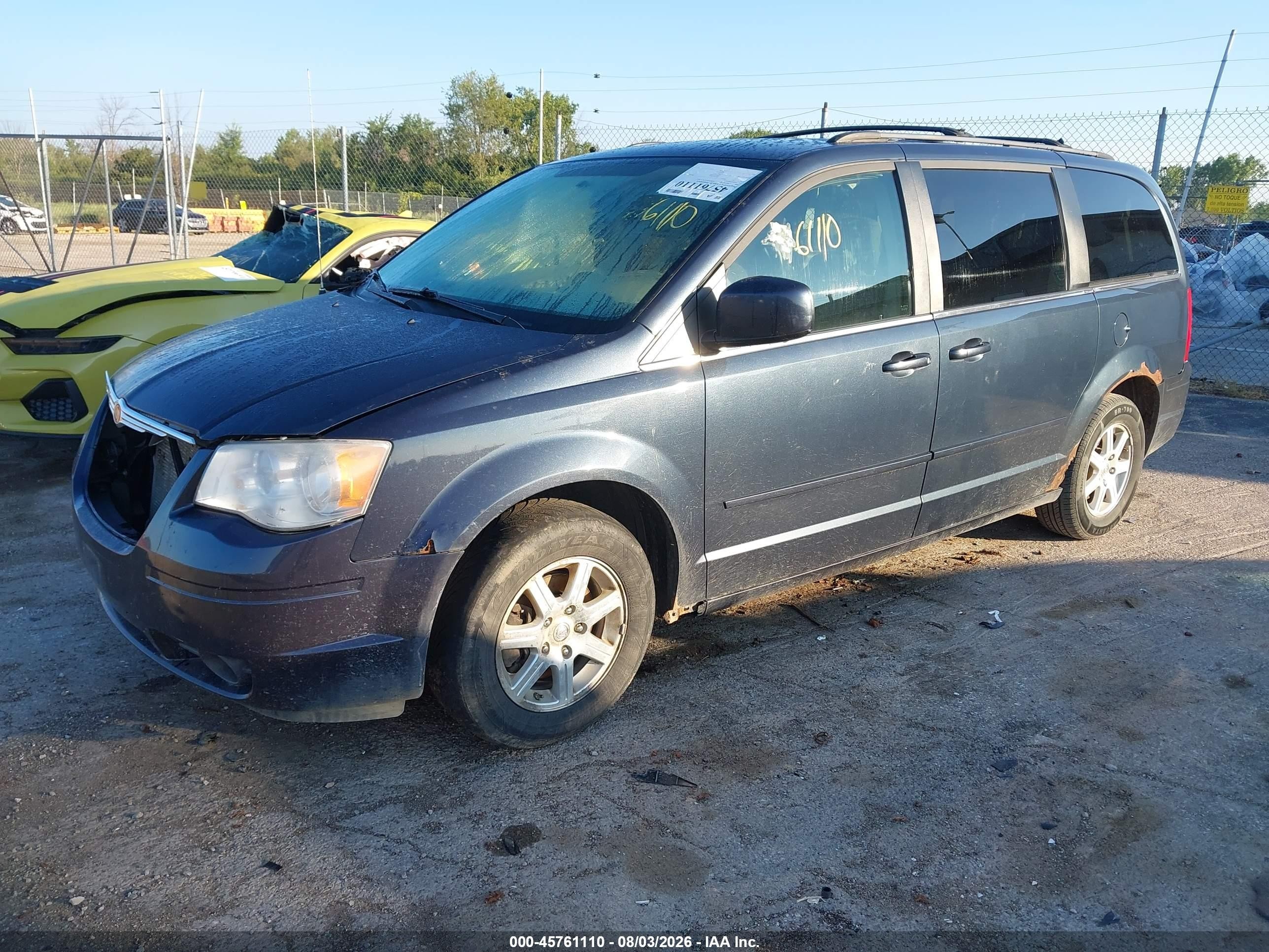 2008 Chrysler Town & Country Touring Blue vin: 2A8HR54P98R676115